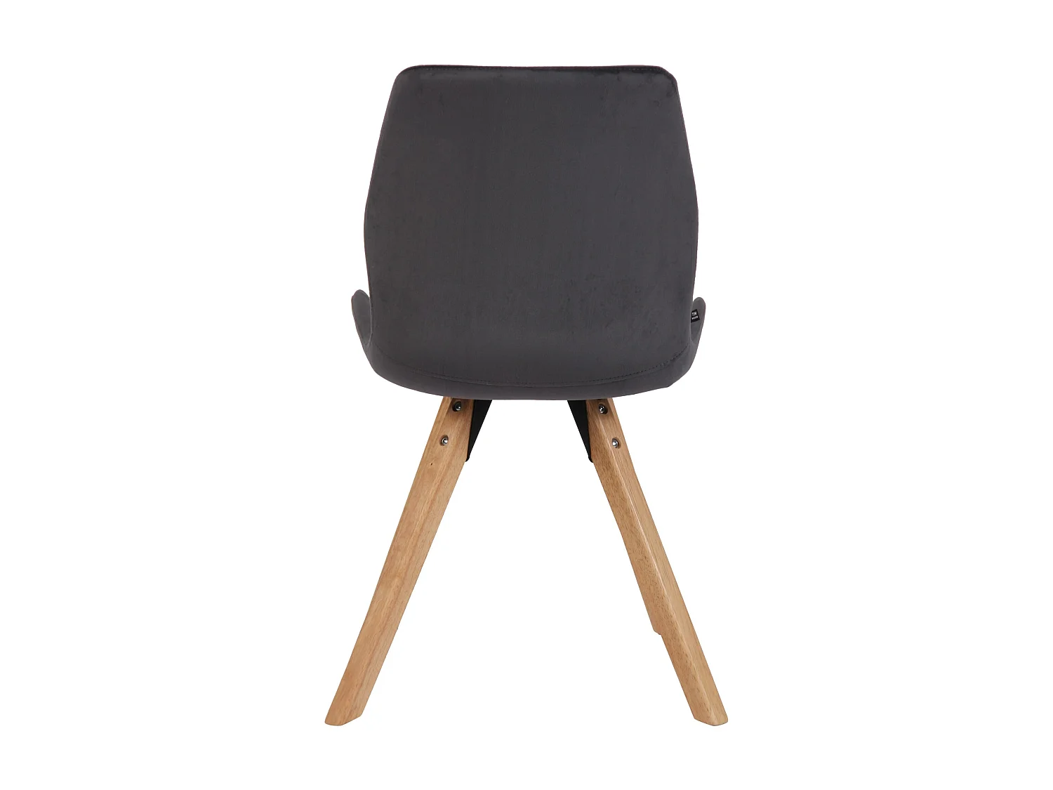 Set di 4  Sedia da pranzo - Velluto - grigio scuro - Luna