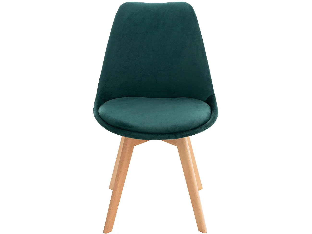 chaise salle à manger - Velours - Vert - Linares