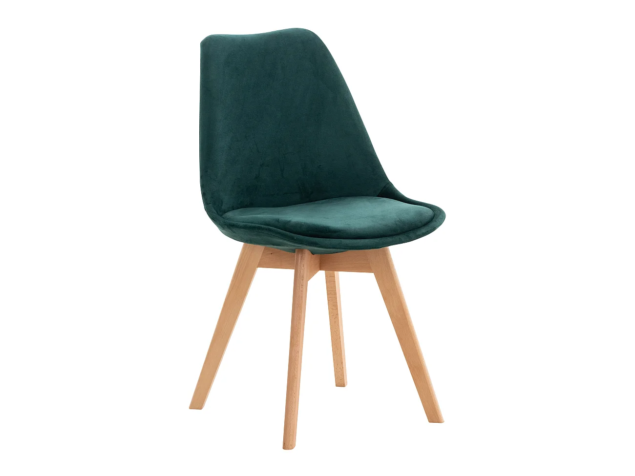 chaise salle à manger - Velours - Vert - Linares