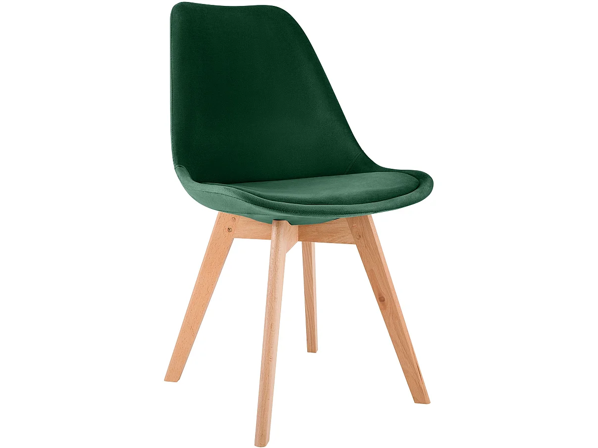 chaise salle à manger - Velours - Vert - Linares