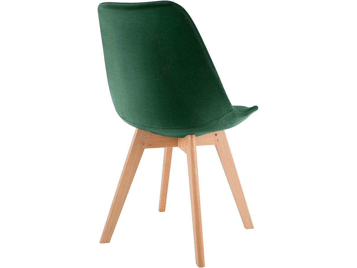 chaise salle à manger - Velours - Vert - Linares