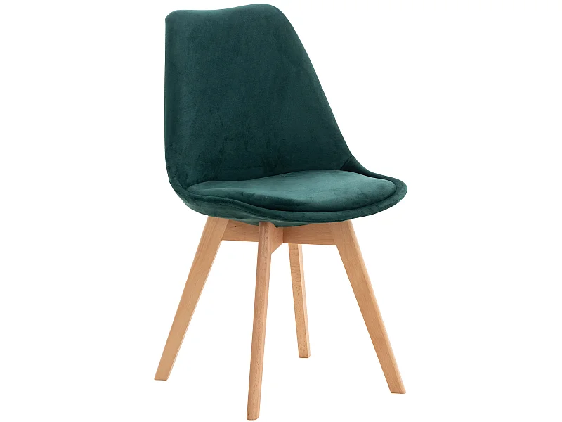 chaise salle à manger - Velours - Vert - Linares