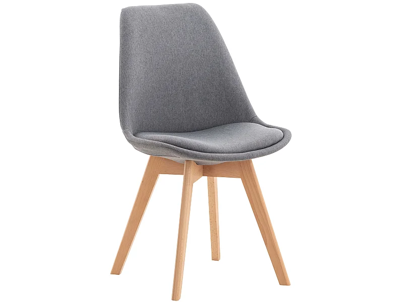 Eetkamerstoelen - Stof - licht grijs - Linares