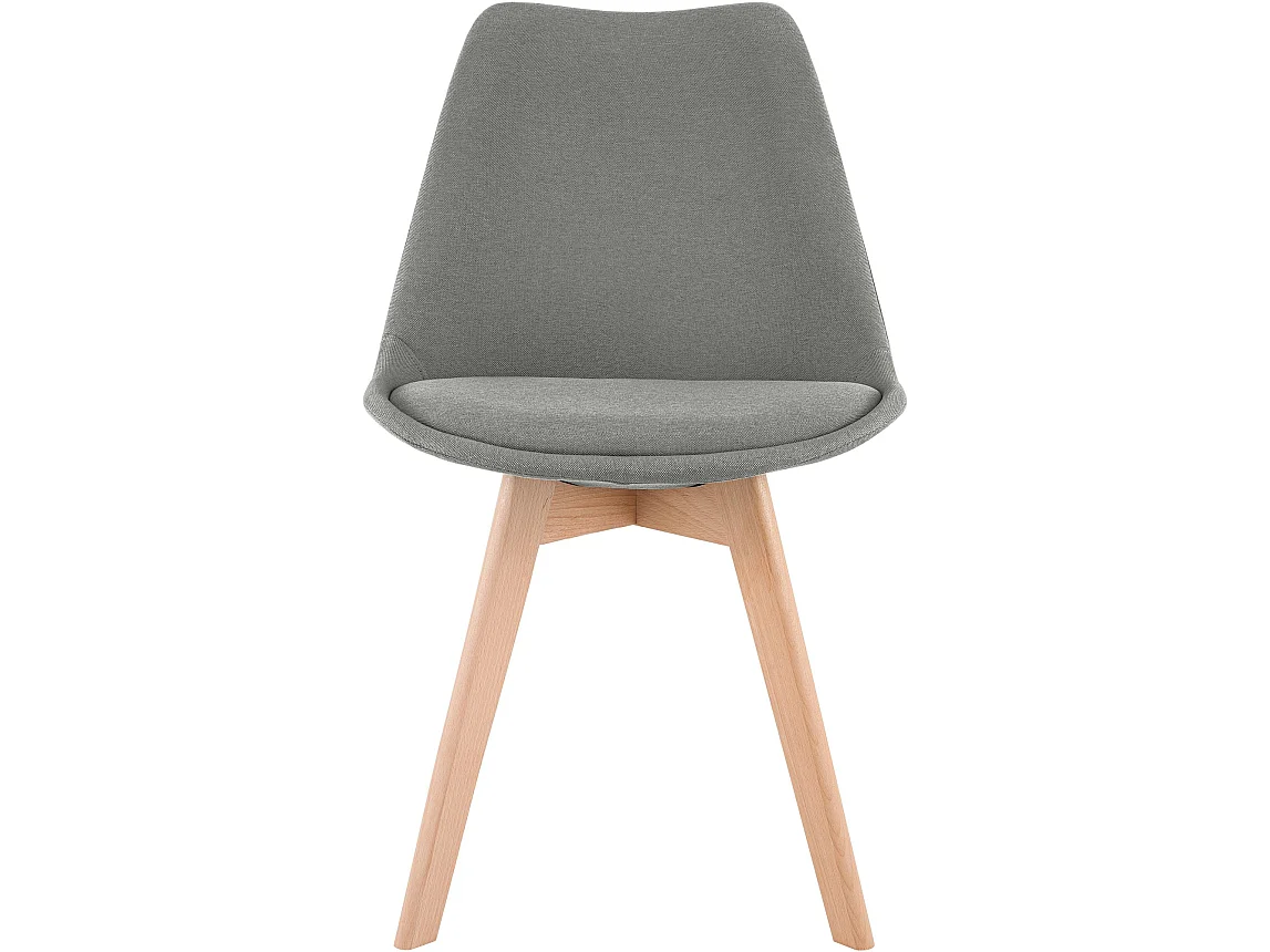 chaise salle à manger - Tissu - Gris clair - Linares