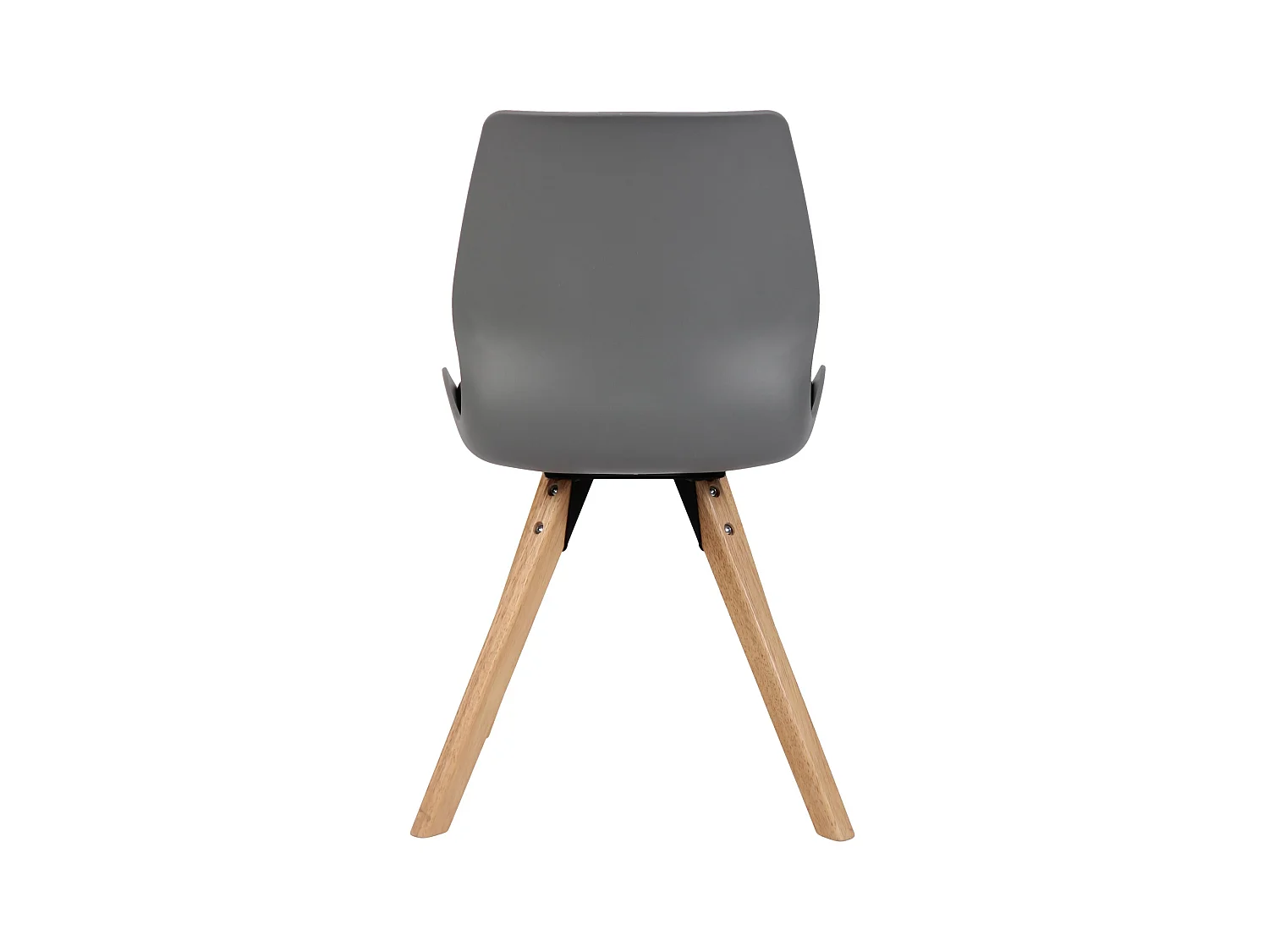 Set van 4  Eetkamerstoelen - Kunststof - grijs - Luna