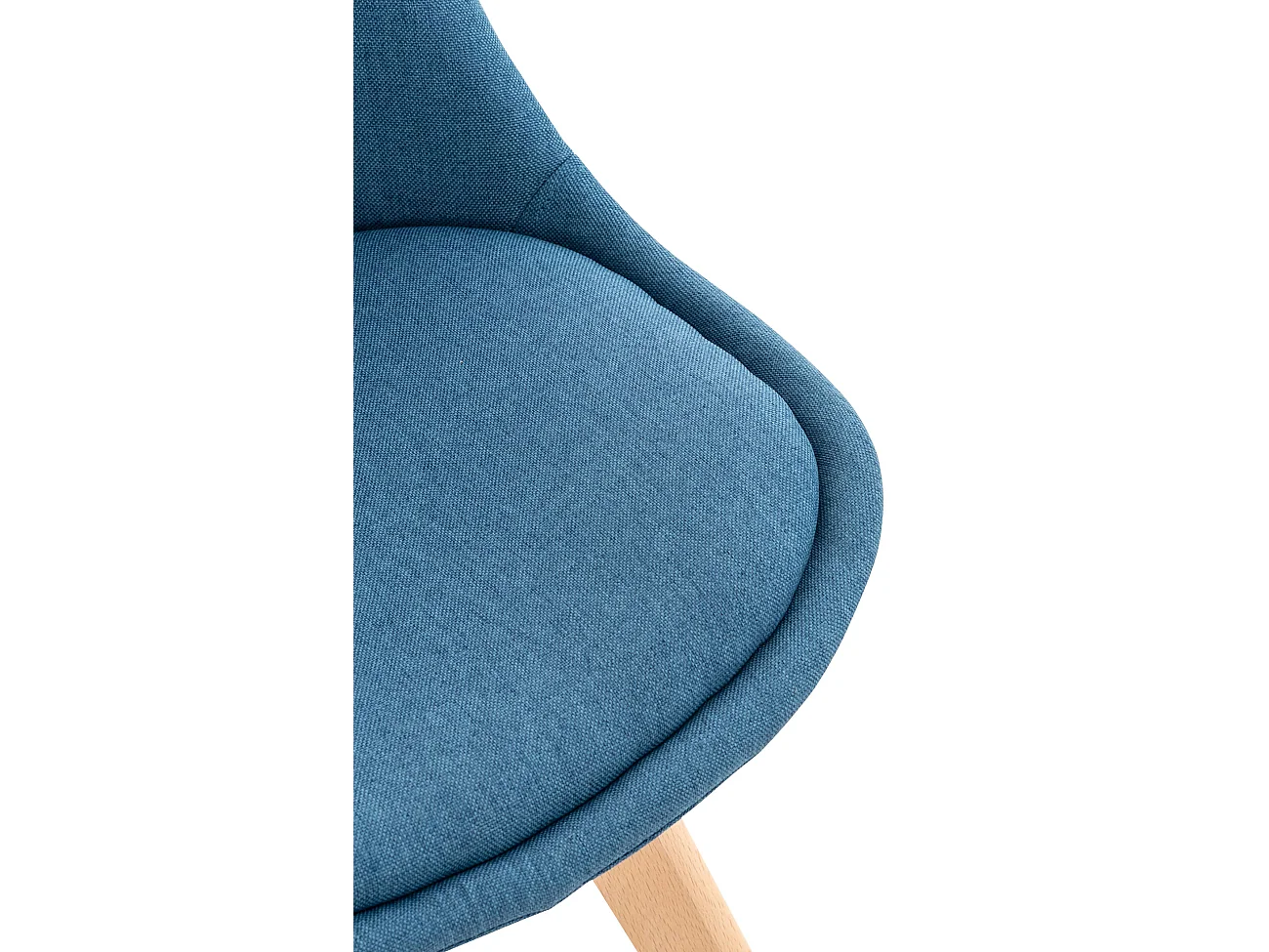 Lot de 4  chaise salle à manger - Tissu - Bleu - Linares