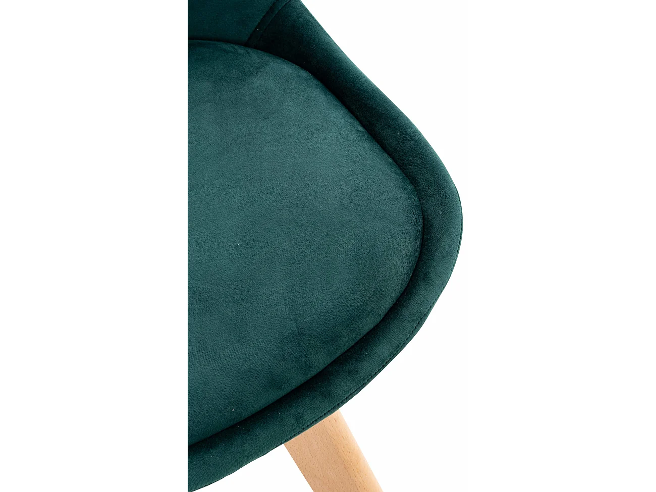 Lot de 4  chaise salle à manger - Velours - Vert - Linares