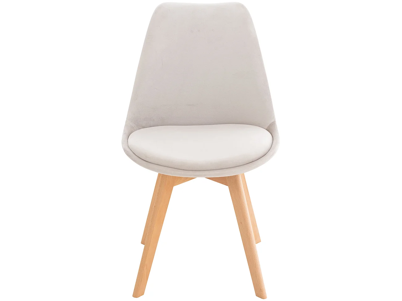 Eetkamerstoelen - Fluweel - licht grijs - Linares