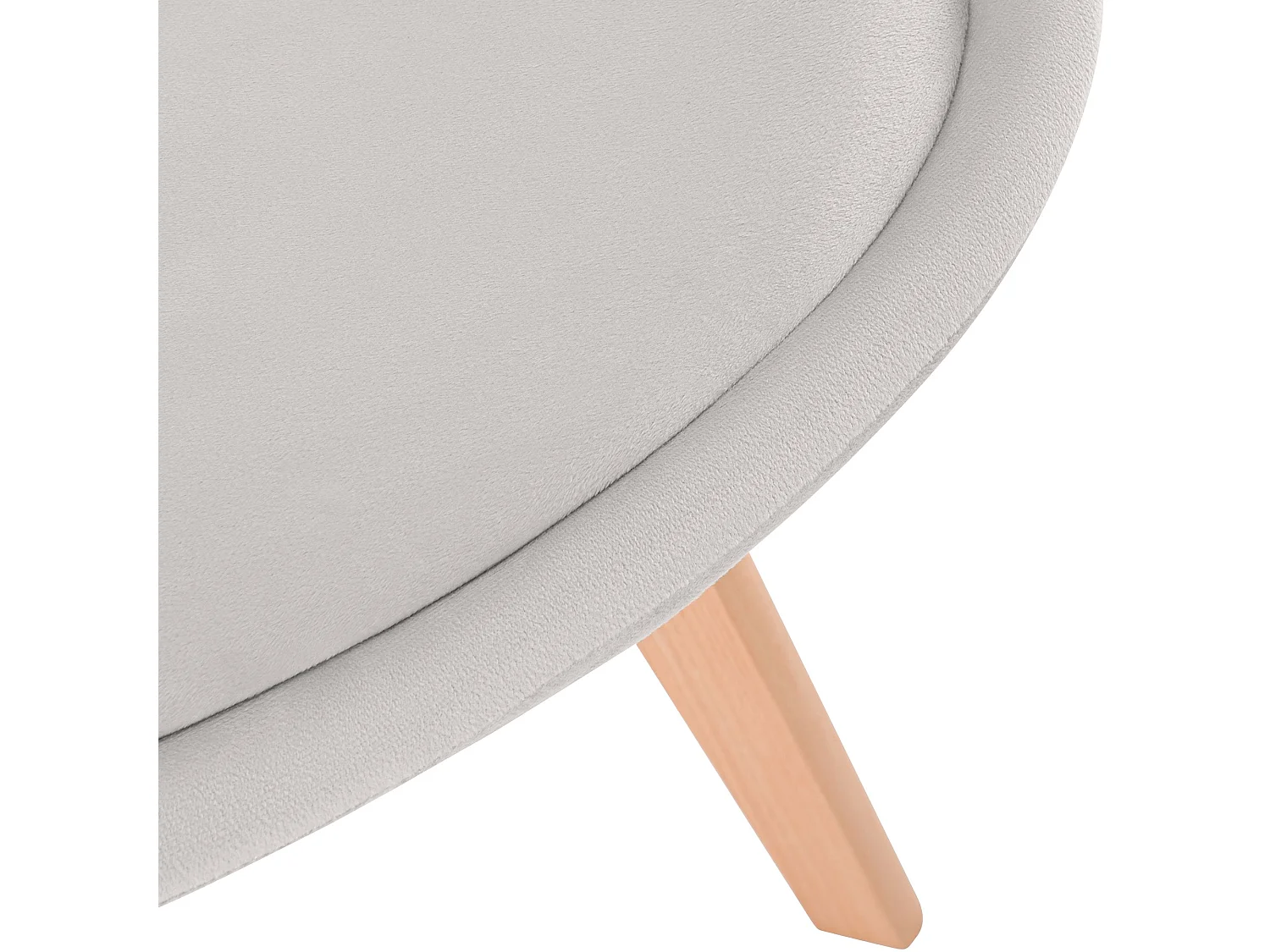 chaise salle à manger - Velours - Gris clair - Linares