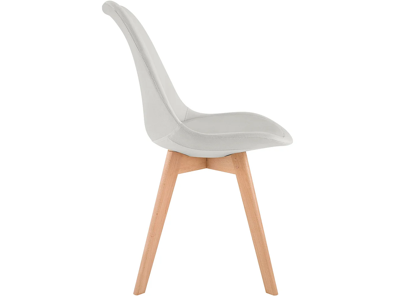 chaise salle à manger - Velours - Gris clair - Linares
