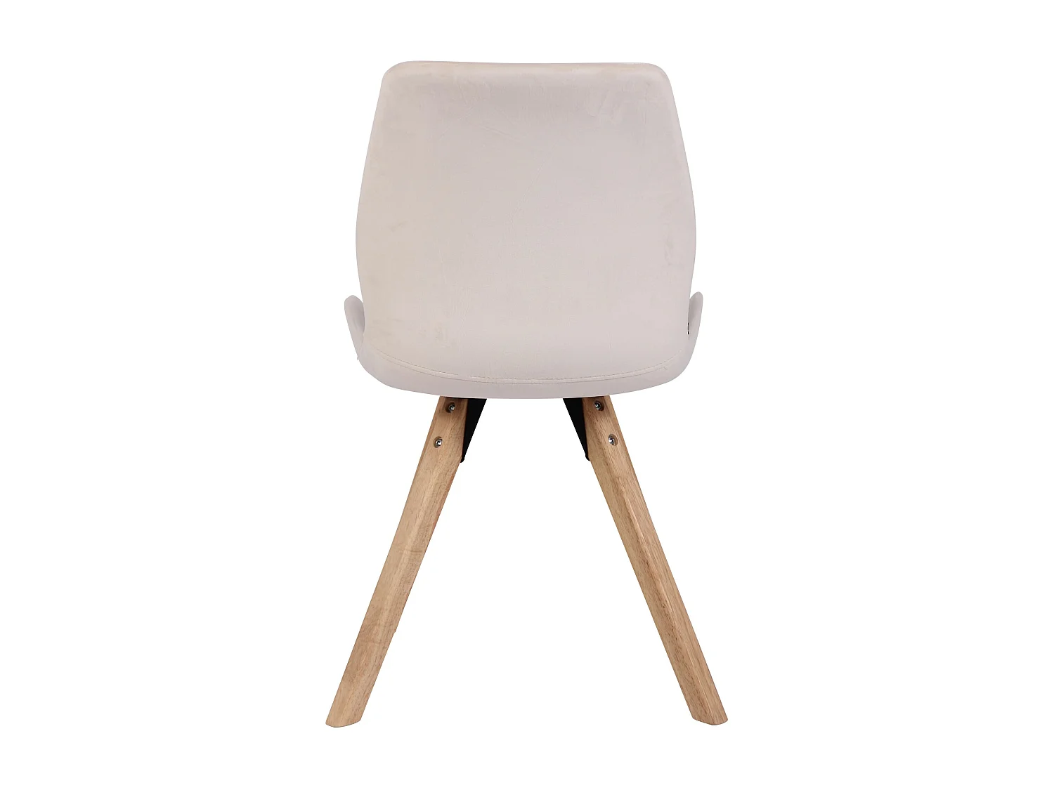 Lot de 4  chaise salle à manger - Velours - Crème - Luna