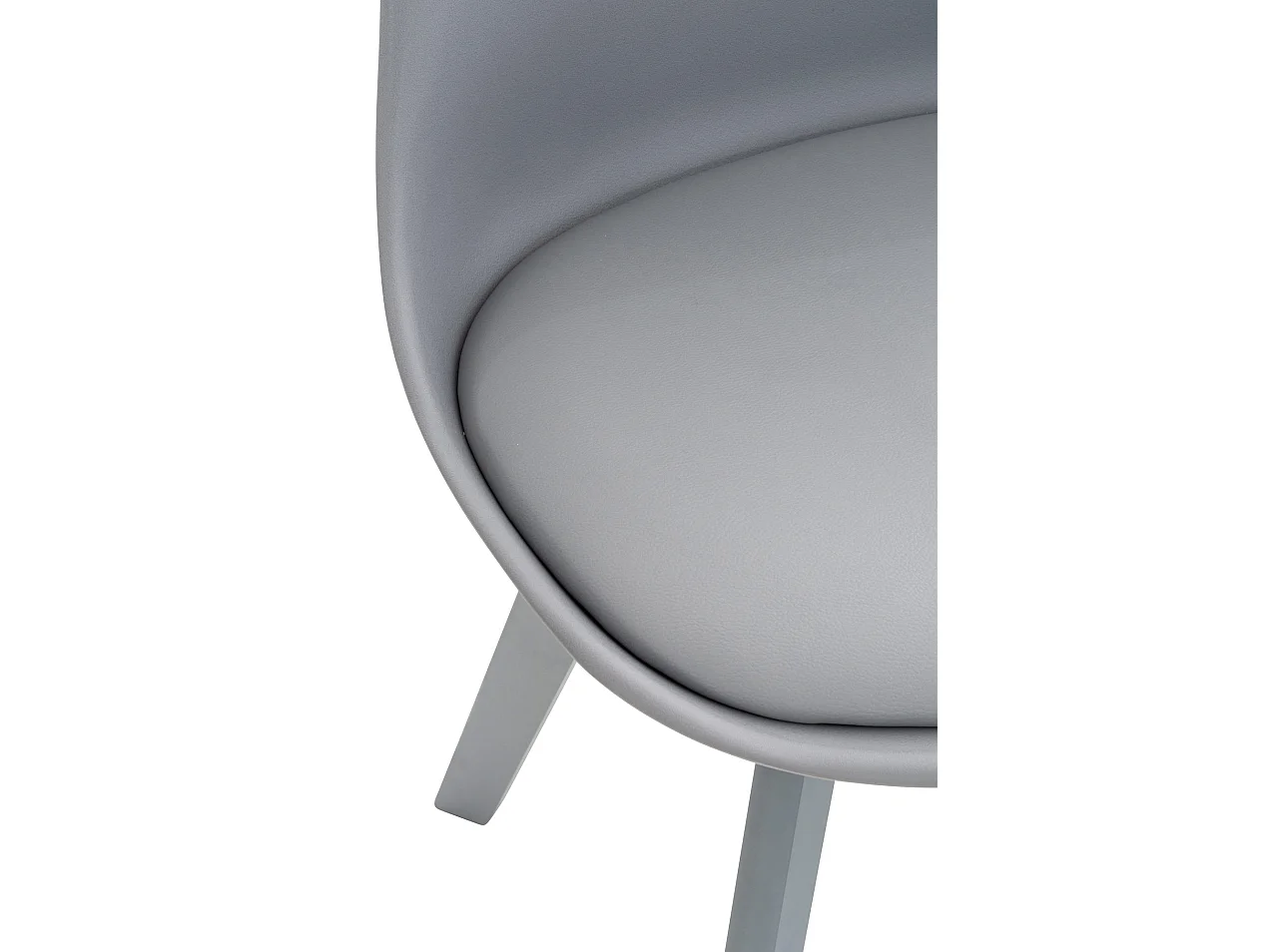 Lot de 4  chaise salle à manger - Plastique - Gris / Gris - Linares