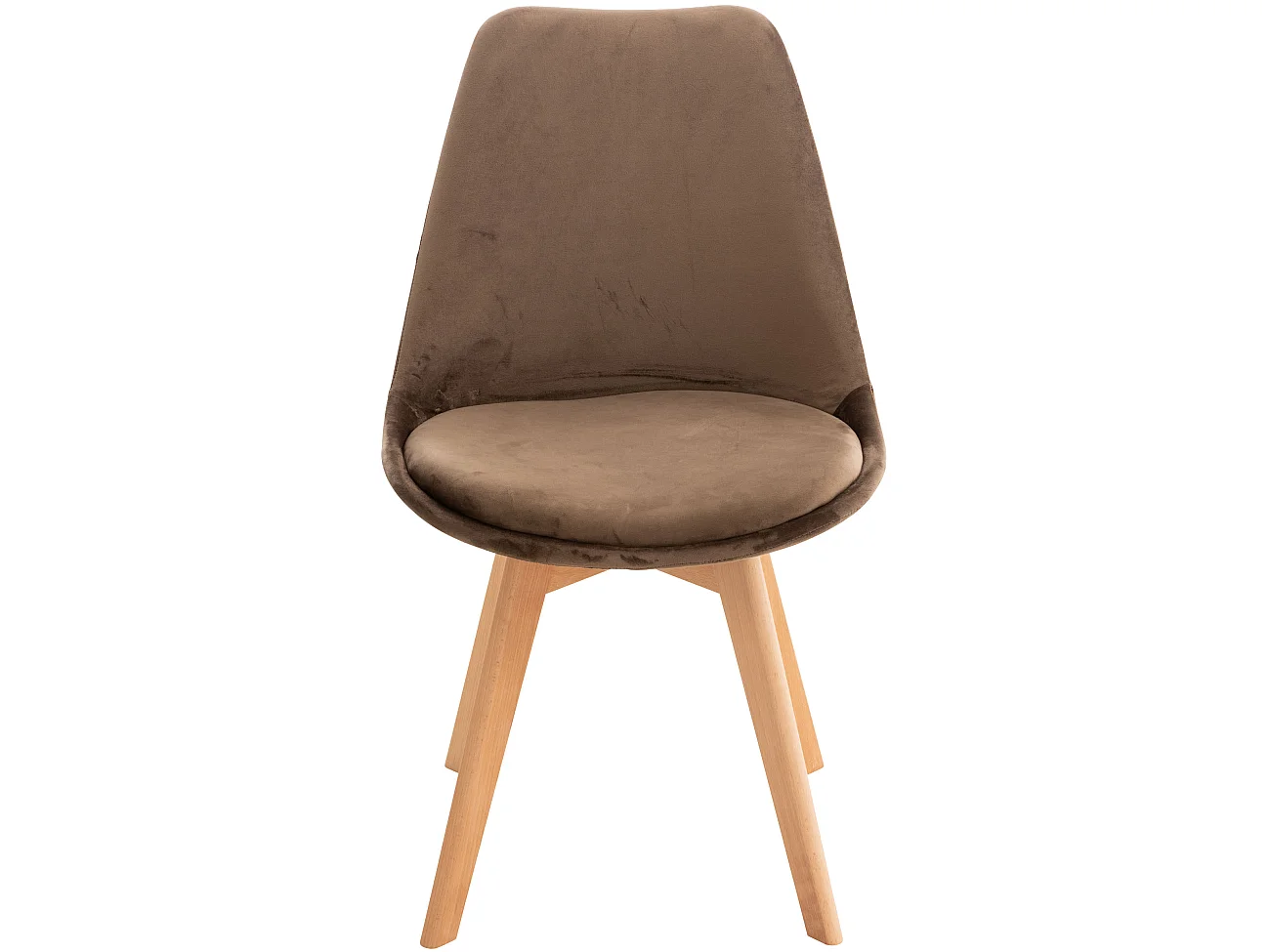 chaise salle à manger - Velours - Marron foncé - Linares