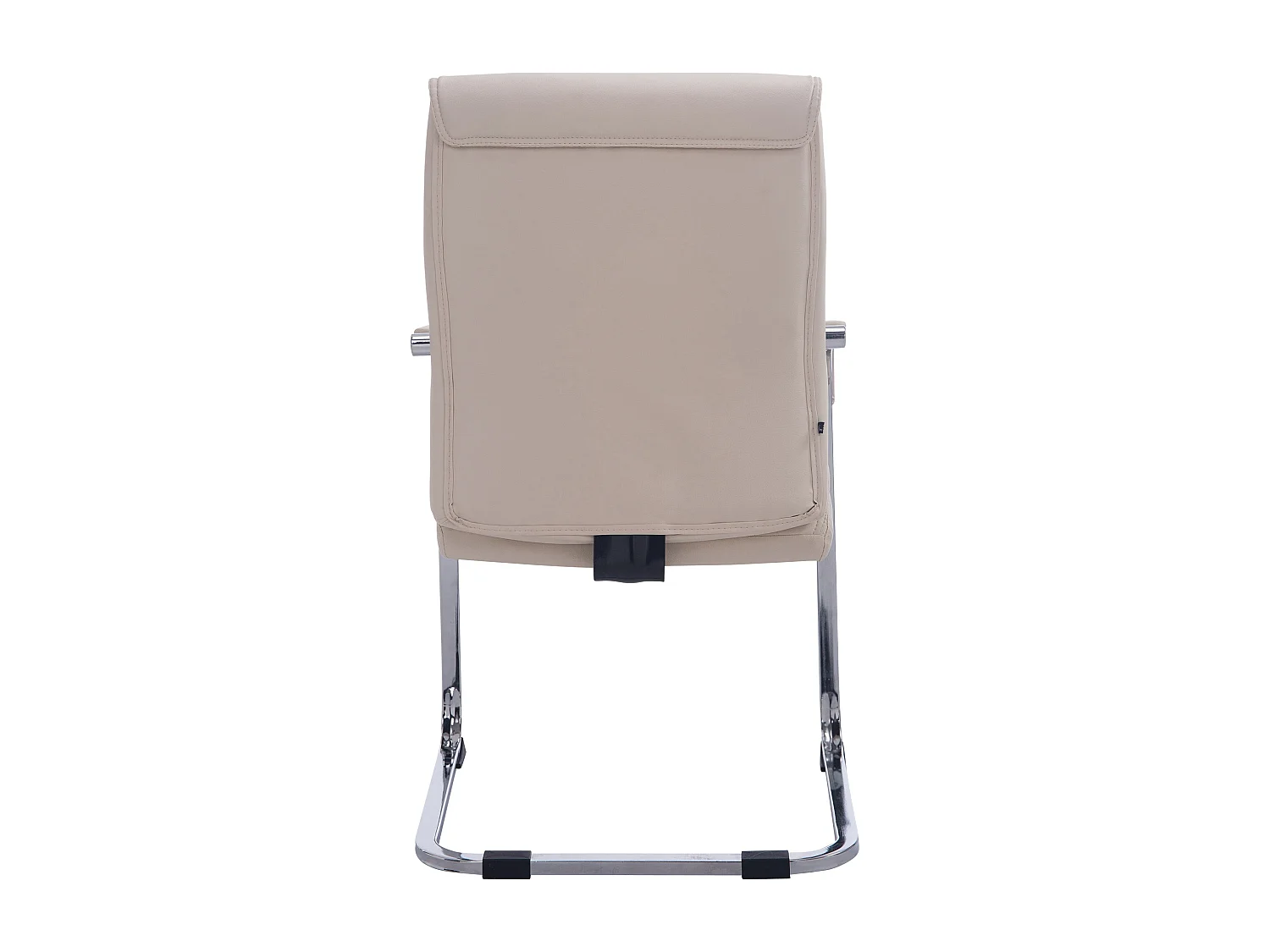 Freischwinger Stuhl - Kunstleder & weiß - creme - XL Anubis