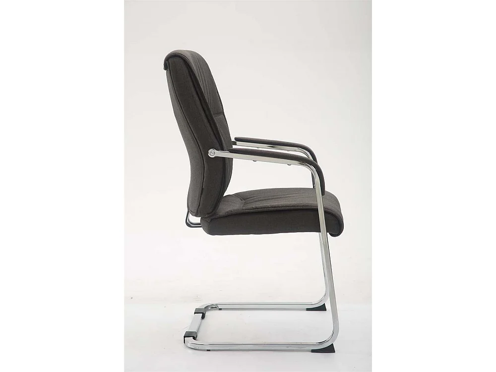 Freischwinger Stuhl - Stoff & natura - dunkelgrau - XXL Anubis