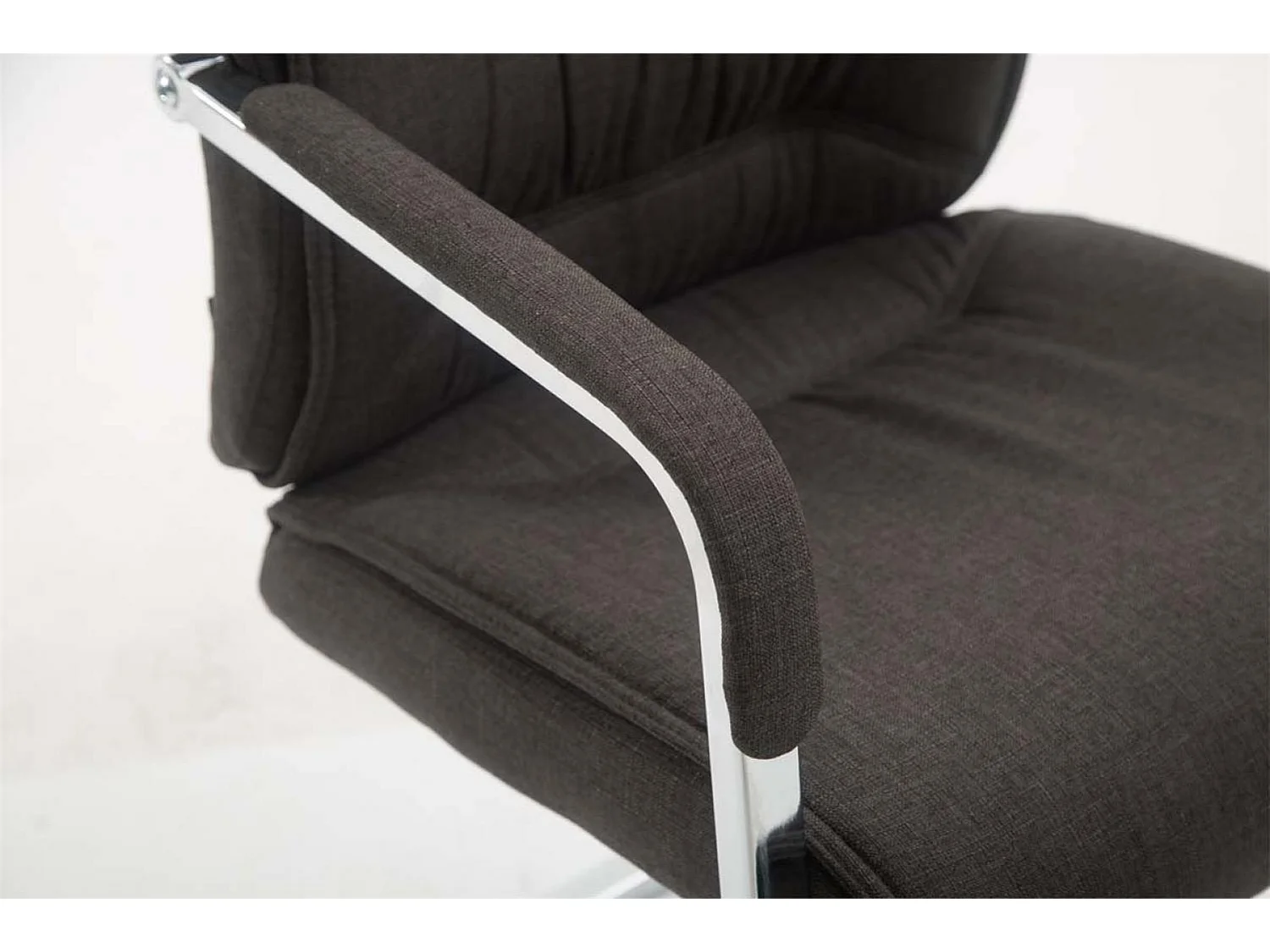 Freischwinger Stuhl - Stoff & natura - dunkelgrau - XXL Anubis