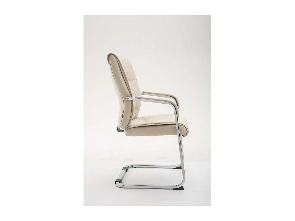 Freischwinger Stuhl - Stoff & natura - creme - XXL Anubis