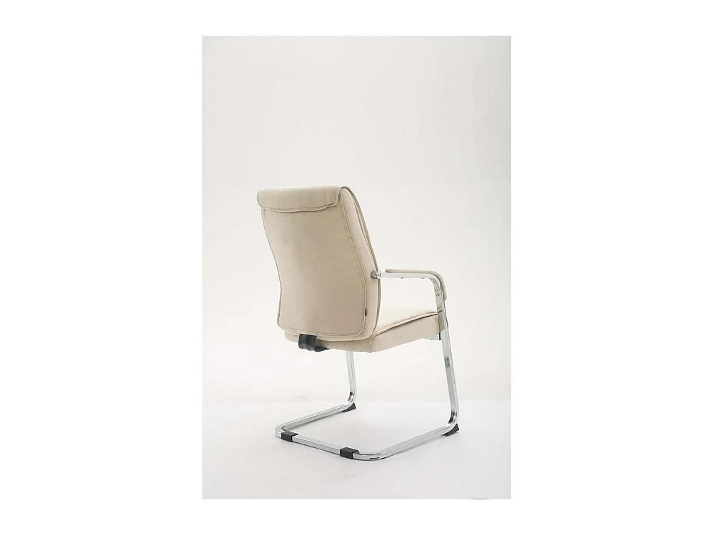 Freischwinger Stuhl - Stoff & natura - creme - XXL Anubis