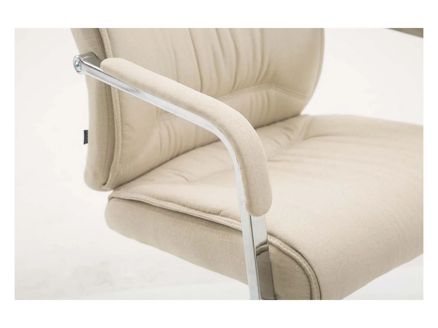 Freischwinger Stuhl - Stoff & natura - creme - XXL Anubis