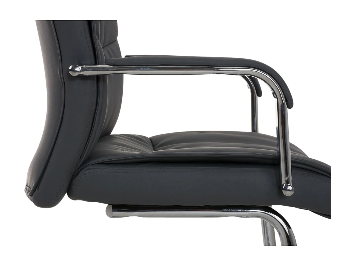 Lot de 2  chaises oscillantes - Similicuir - Gris - Caro