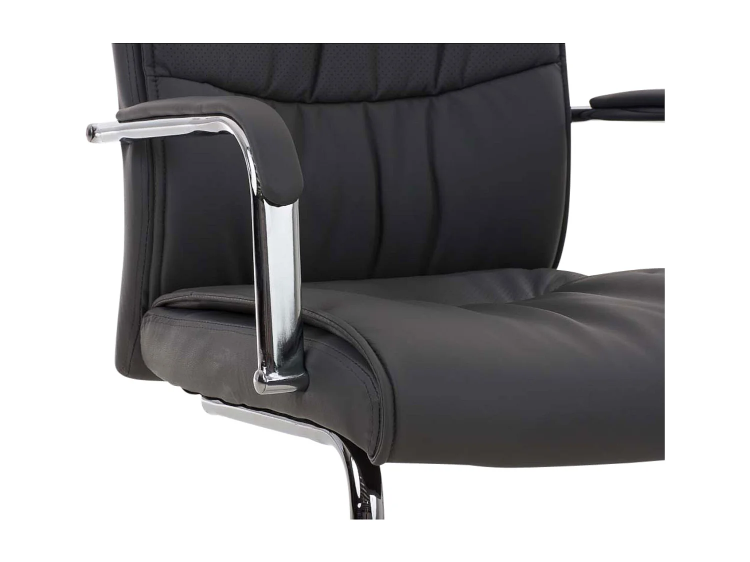 Lot de 2  chaises oscillantes - Similicuir - Gris - Caro