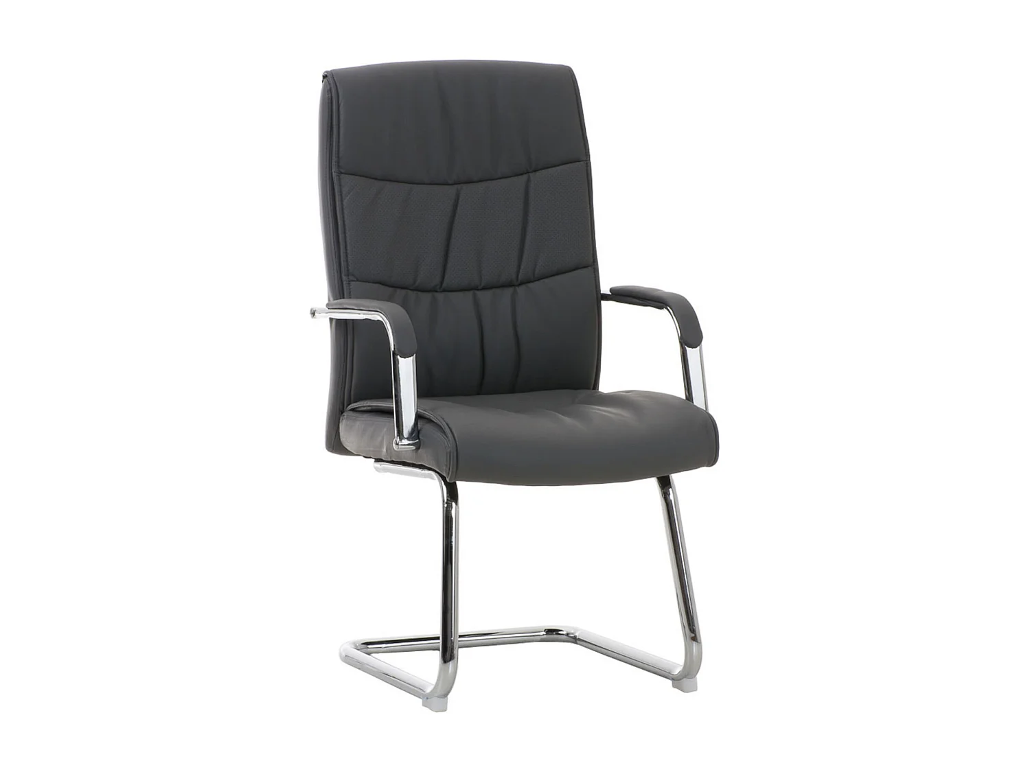 Lot de 2  chaises oscillantes - Similicuir - Gris - Caro