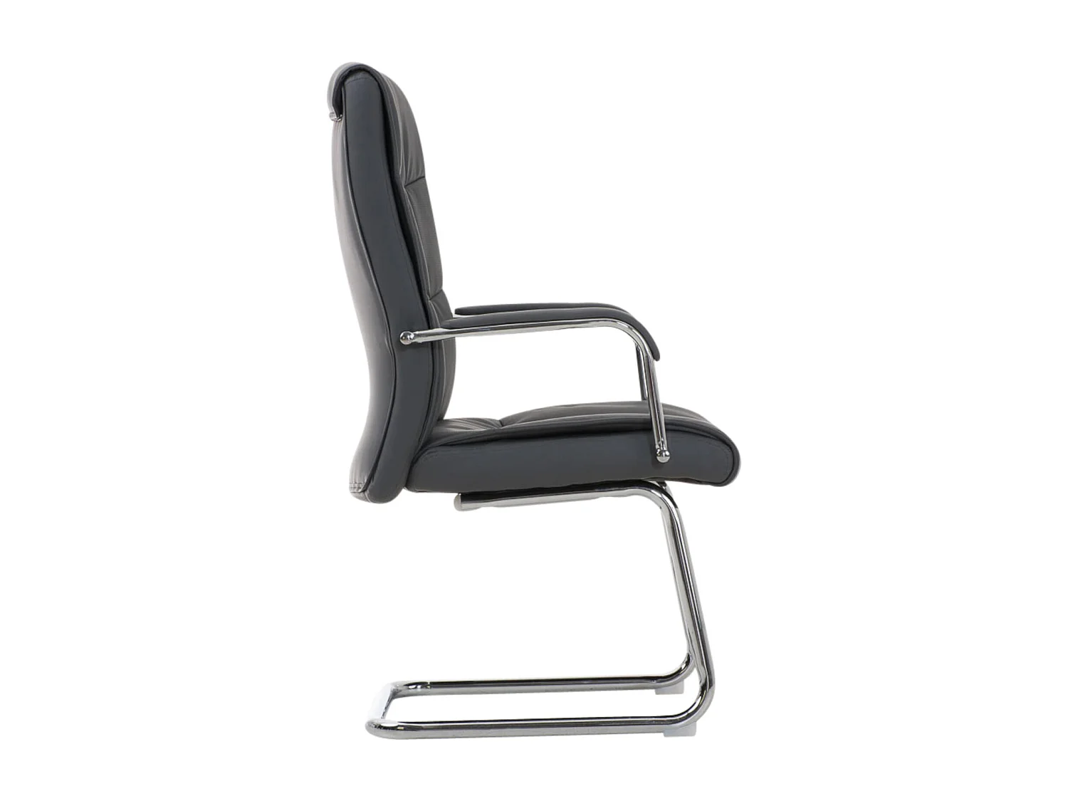 Lot de 2  chaises oscillantes - Similicuir - Gris - Caro