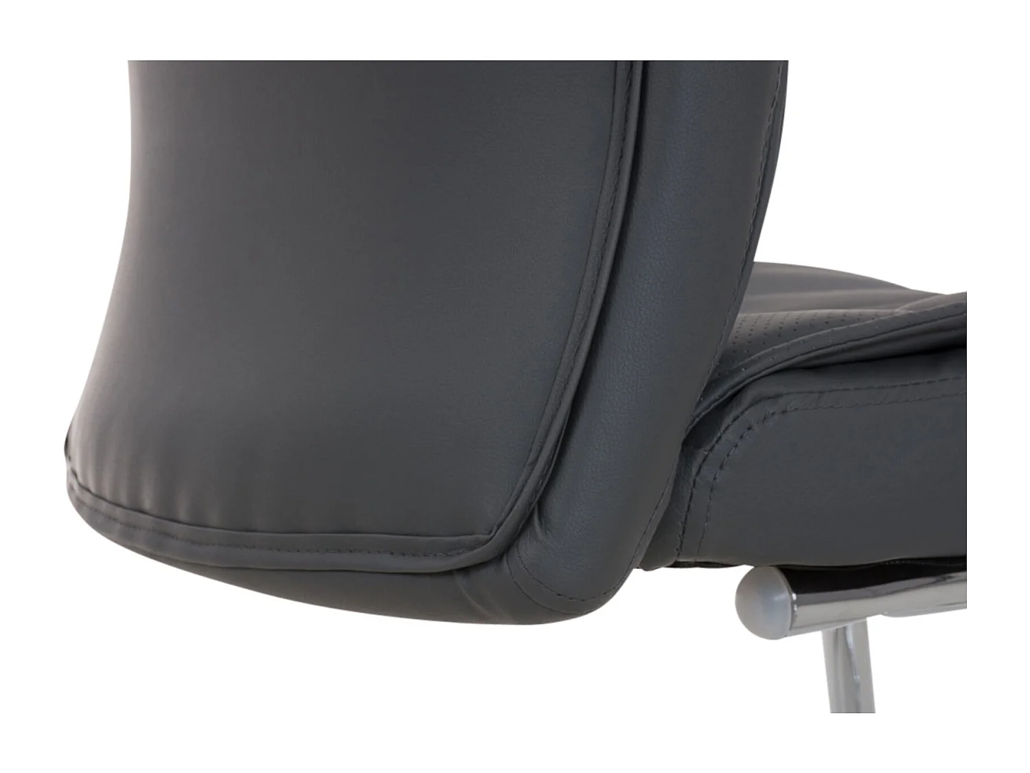 Lot de 2  chaises oscillantes - Similicuir - Gris - Caro