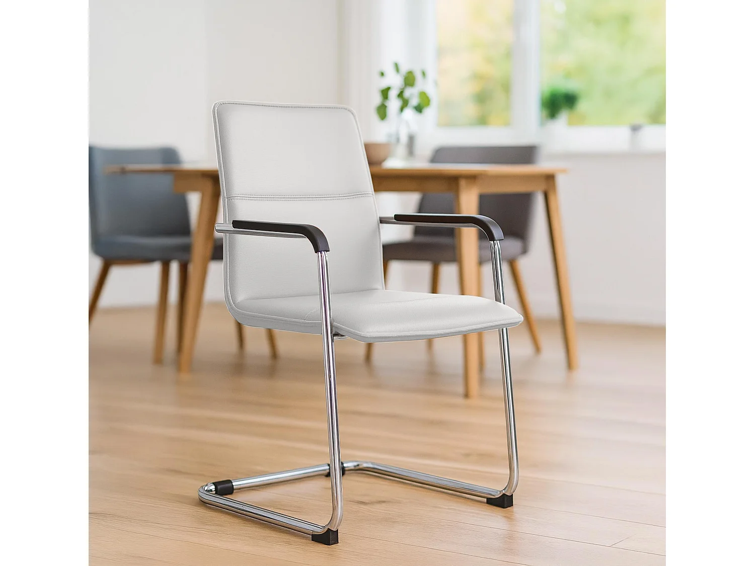 Set van 2  schommelstoelen - Kunstleer & wit - wit - Seattle