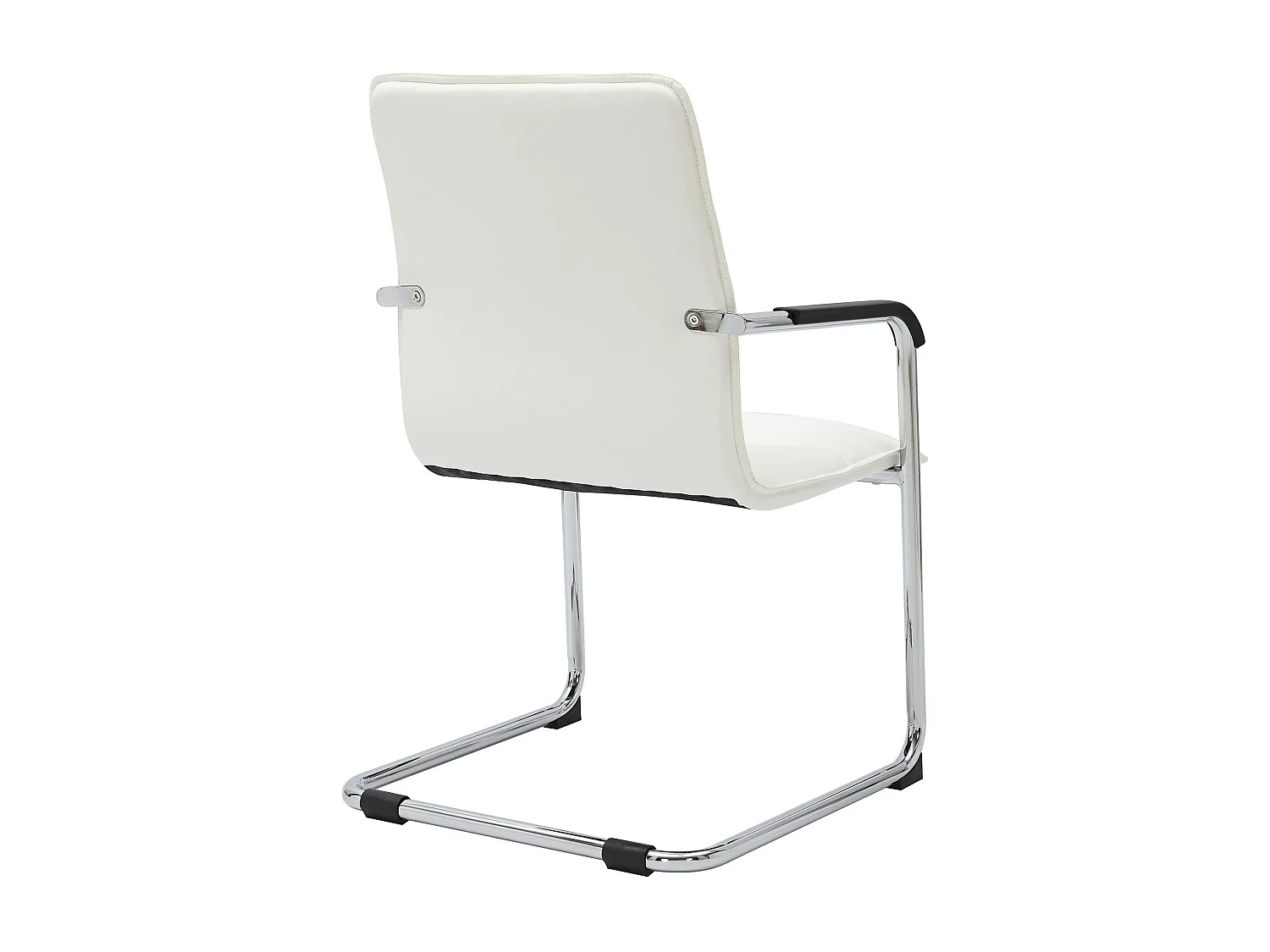 Lot de 2  chaises oscillantes - Similicuir & Nature - Blanc - Seattle