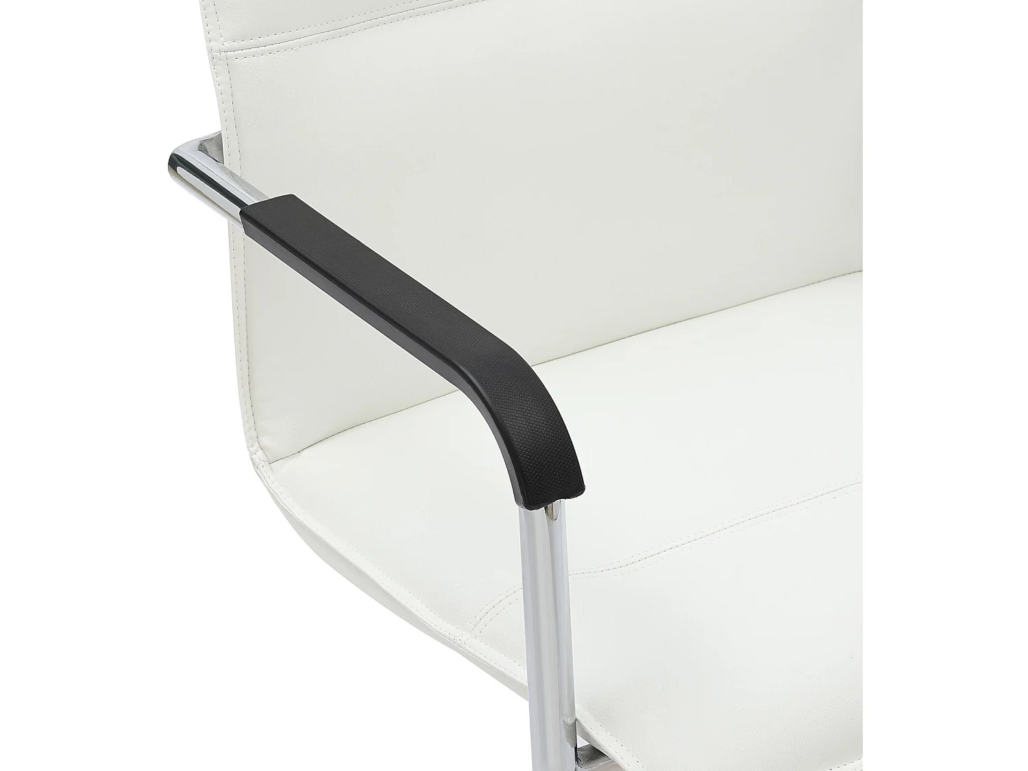 Lot de 2  chaises oscillantes - Similicuir & Nature - Blanc - Seattle