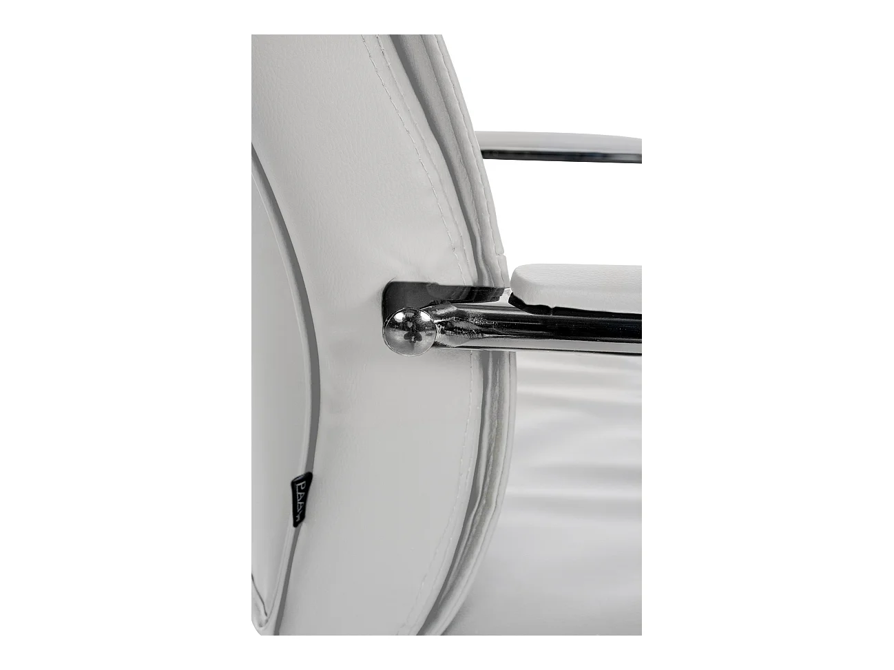 Freischwinger Stuhl - Kunstleder & walnuss - weiß - Sievert