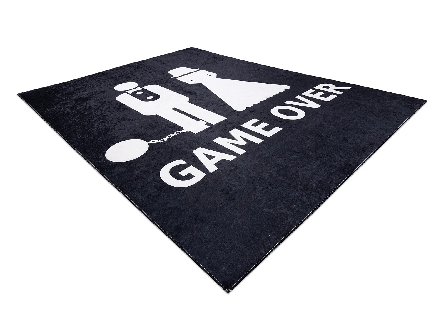 Wasbaar vloerkleed BAMBINO 2104 'Game over' bruiloft, vrijgezellenfees 120x170 cm