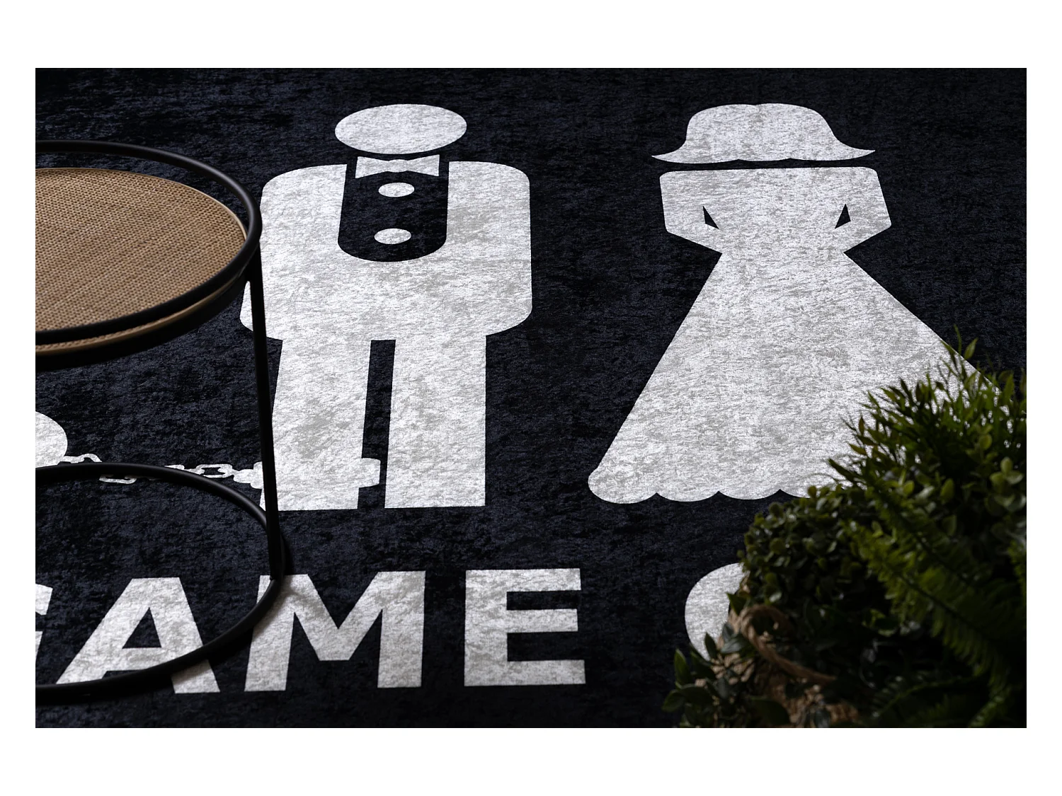 Waschbarer Teppich BAMBINO 2104 'Game over' Hochzeit, Junggesellenabsc 120x170 cm