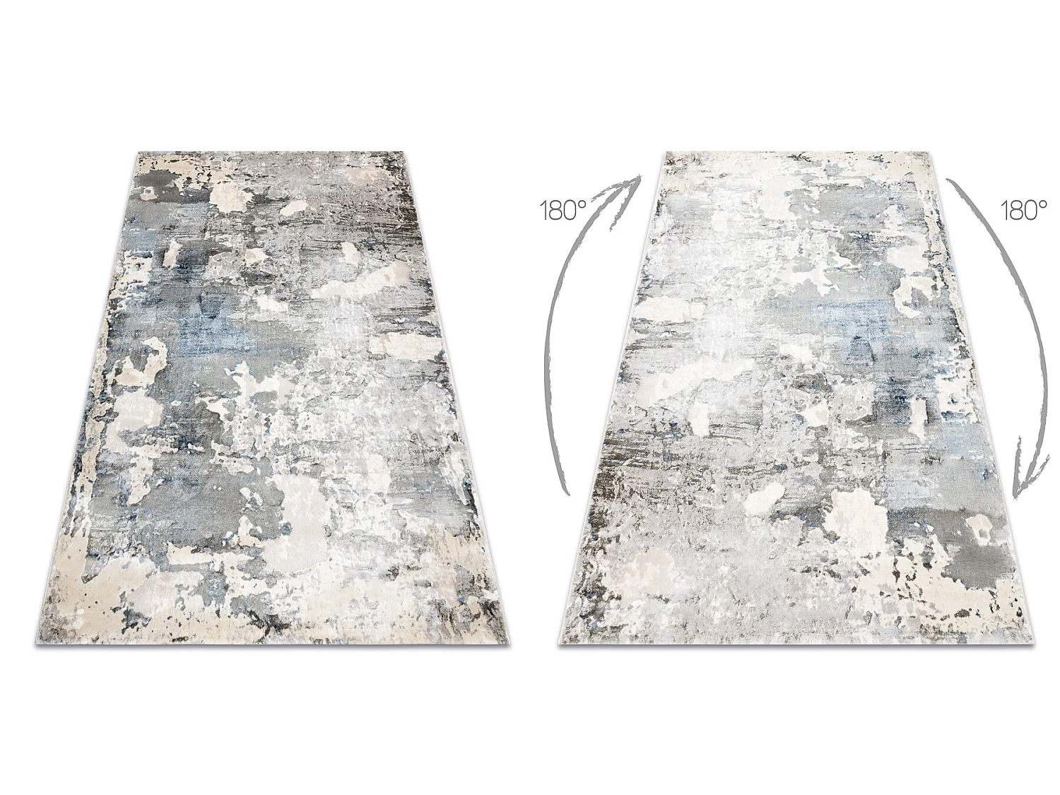 Tapis ACRYLIQUE ELITRA 6206 Abstraction vintage gris / bleu 160x230 cm