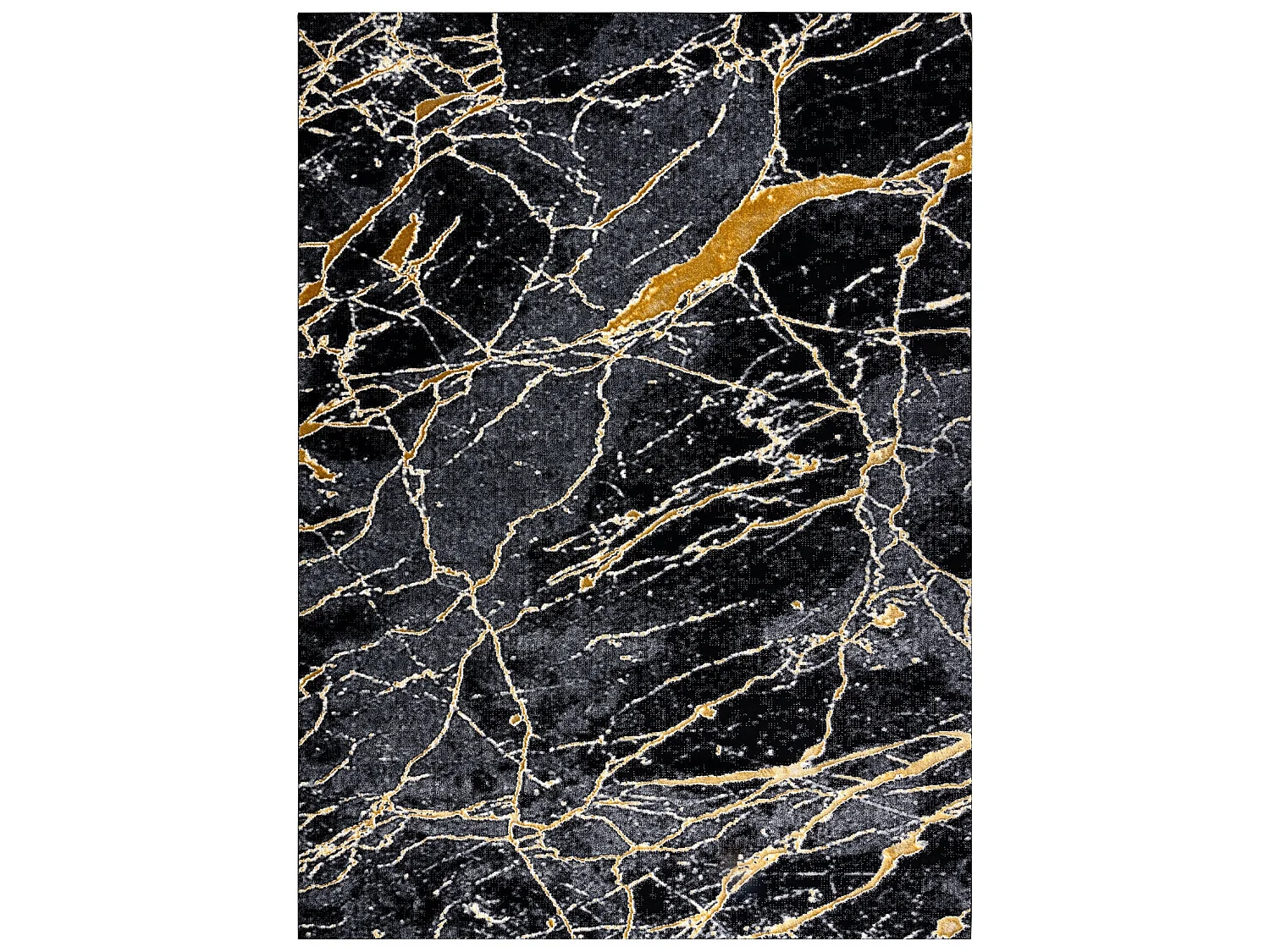 Tapis GLOSS moderne  529A 82 Marbre, calcul, élégant, glamour noir / 200x290 cm