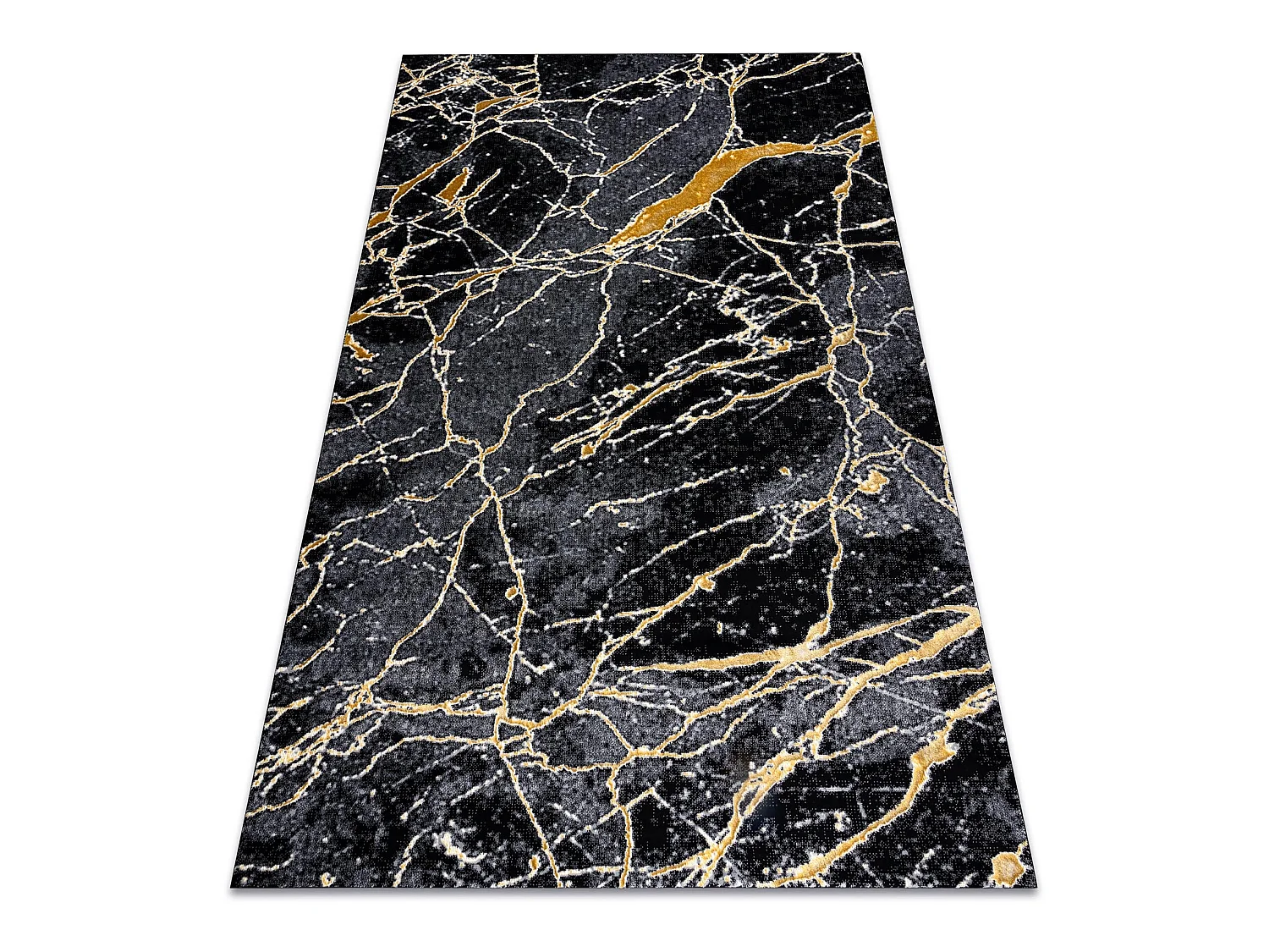 Tapijt GLOSS modern 529A 82 marmeren , steen, stijlvol, glamour zwart  200x290 cm
