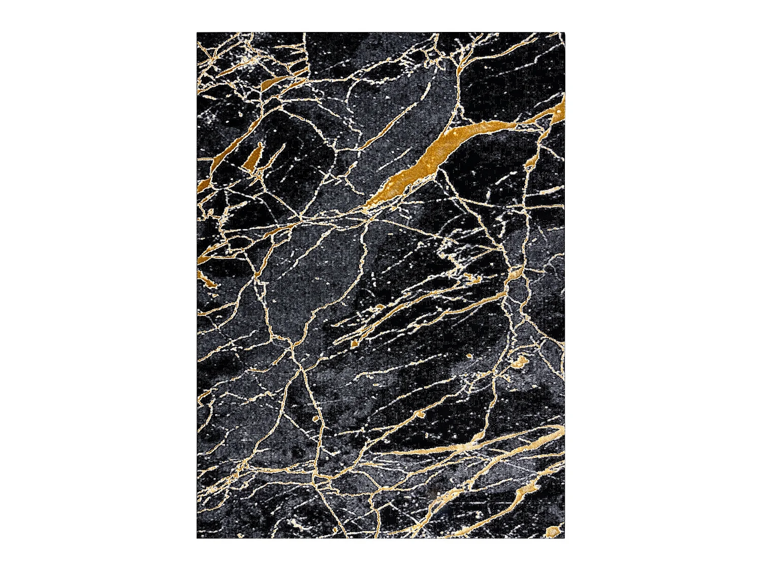 Tapijt GLOSS modern 529A 82 marmeren , steen, stijlvol, glamour zwart  200x290 cm