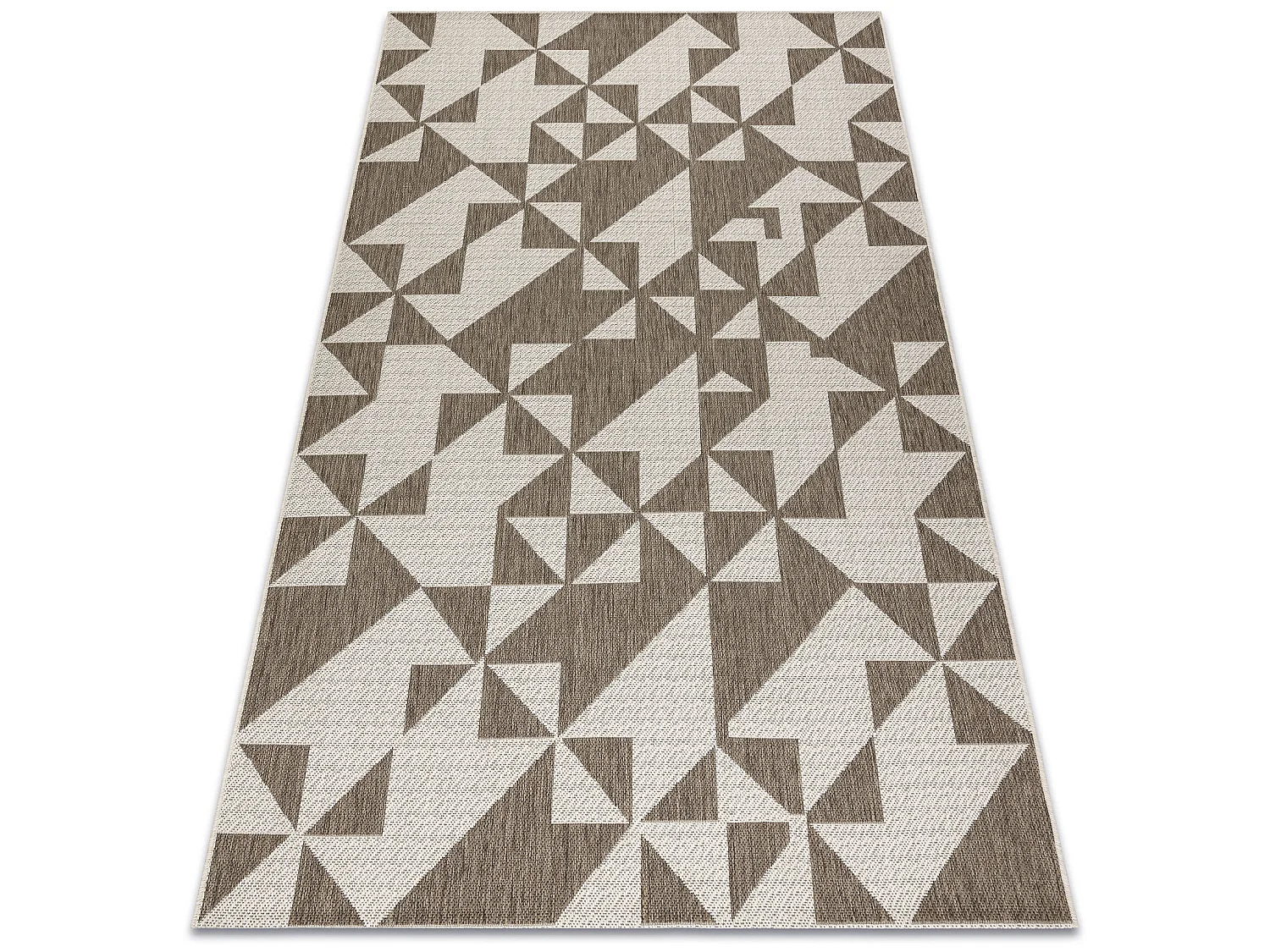 Sisal tapijt SISAL FLOORLUX 20489 champagne / taupe Driehoek 140x200 cm