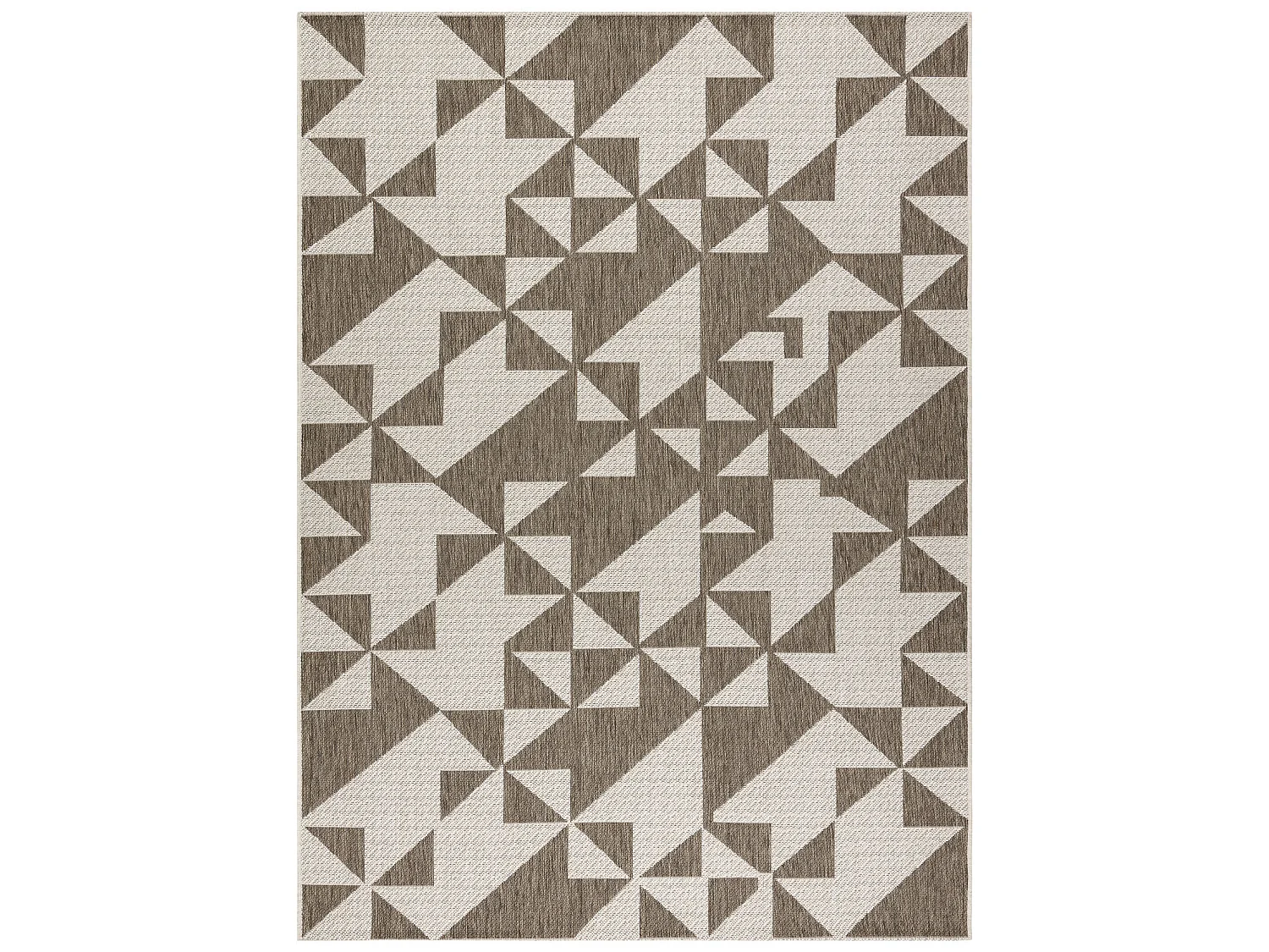 Sisal tapijt SISAL FLOORLUX 20489 champagne / taupe Driehoek 140x200 cm