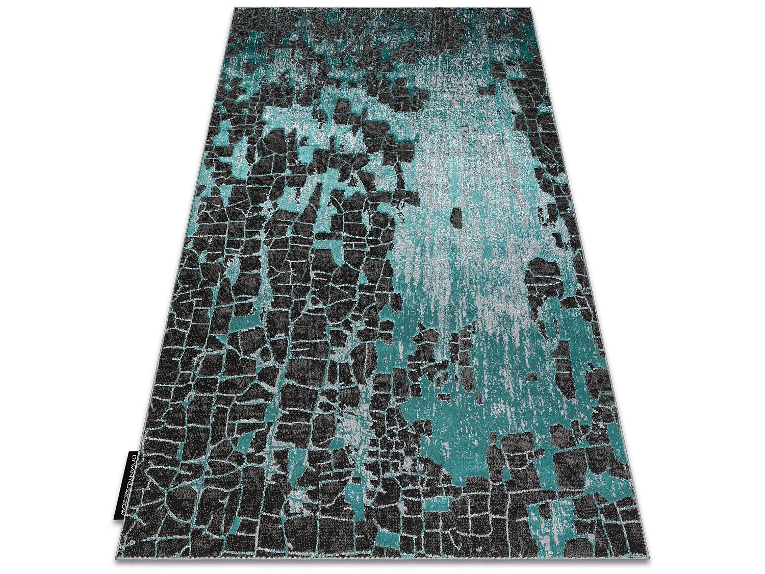 Tapis DE LUXE moderne 2079 vintage - Structural vert / anthracite 140x190 cm