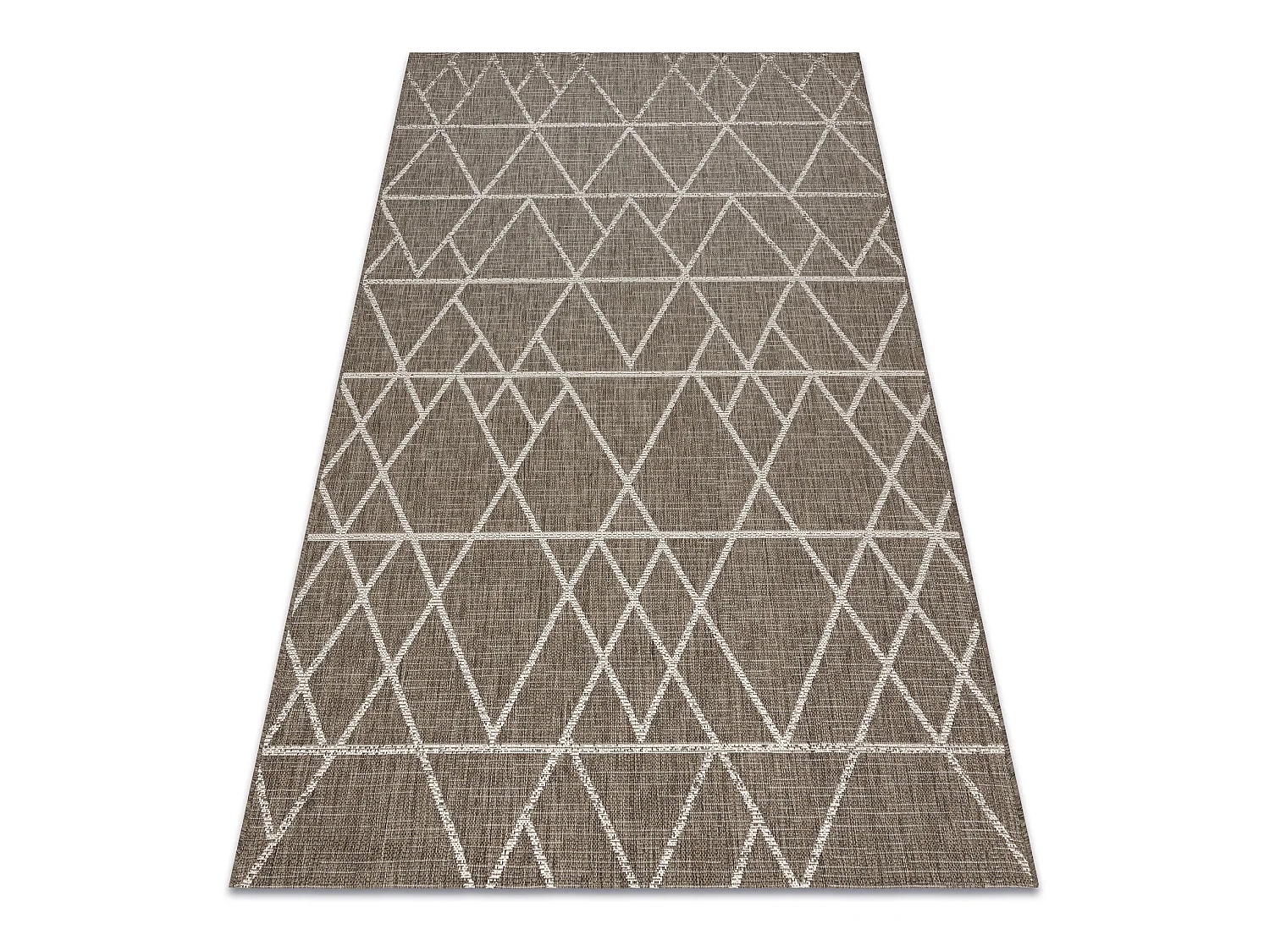 Sisal tapijt SISAL FLOORLUX 20508 taupe / champagne Driehoek 140x200 cm