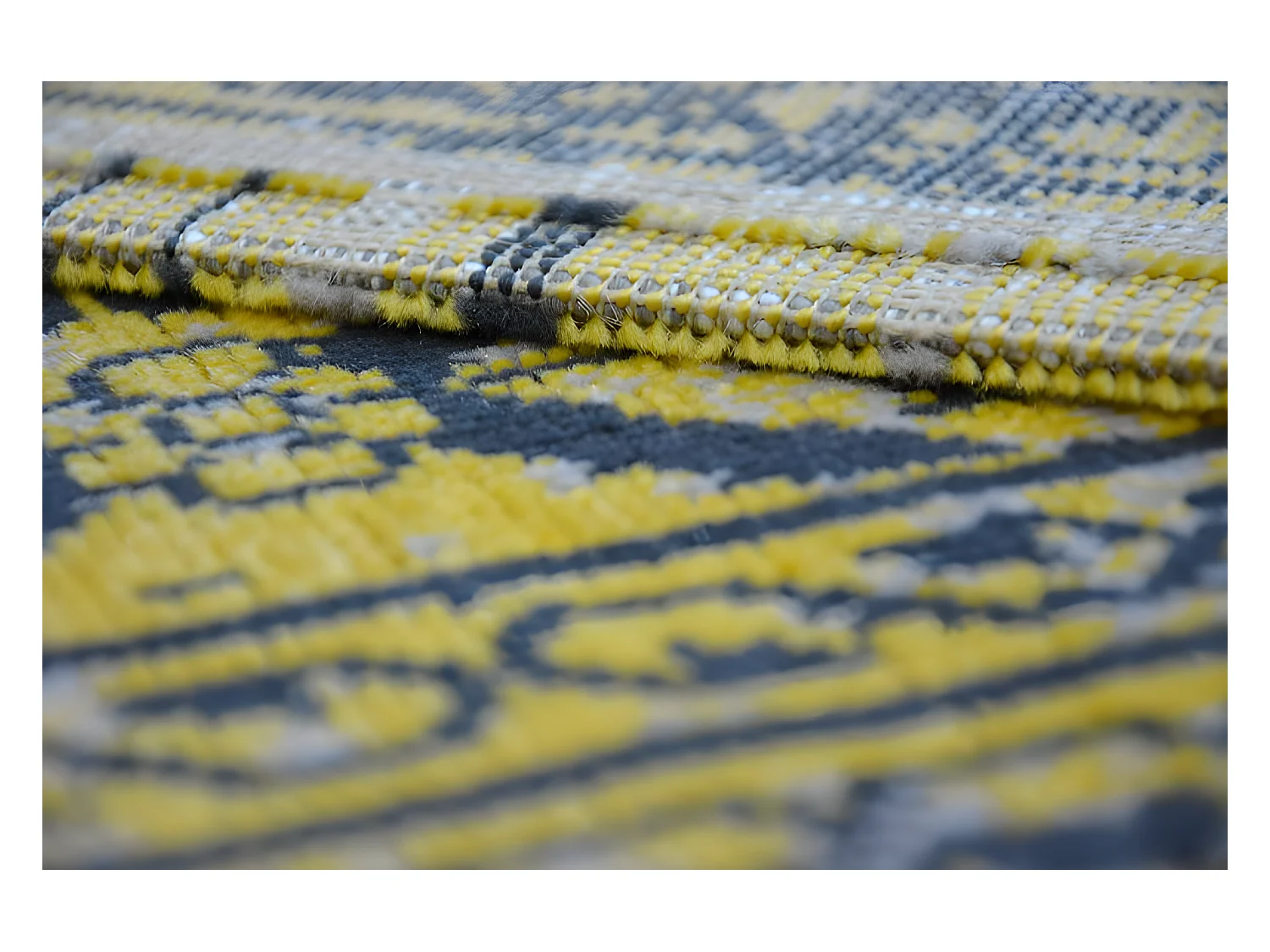 Tapijt Vintage Bloemen , 22209/025 Geel 80x150 cm