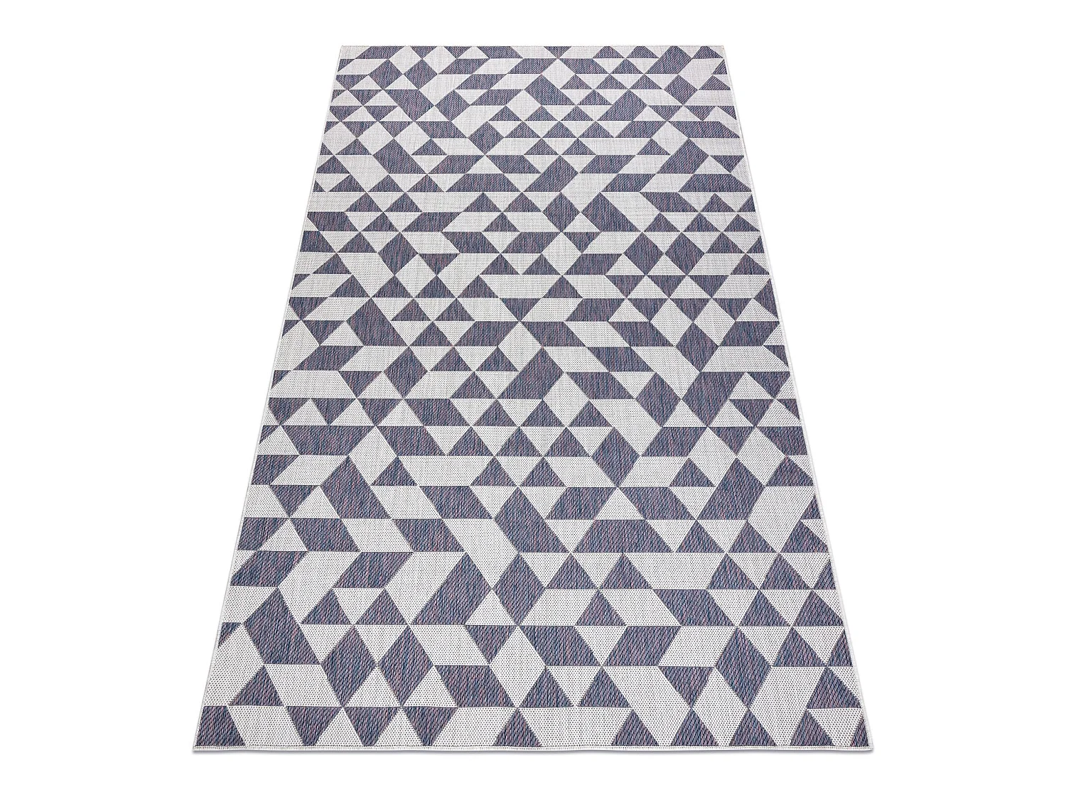 Tapis SIZAL SION Géométrique, Triangles 22373 tissé à plat ecru /  200x290 cm