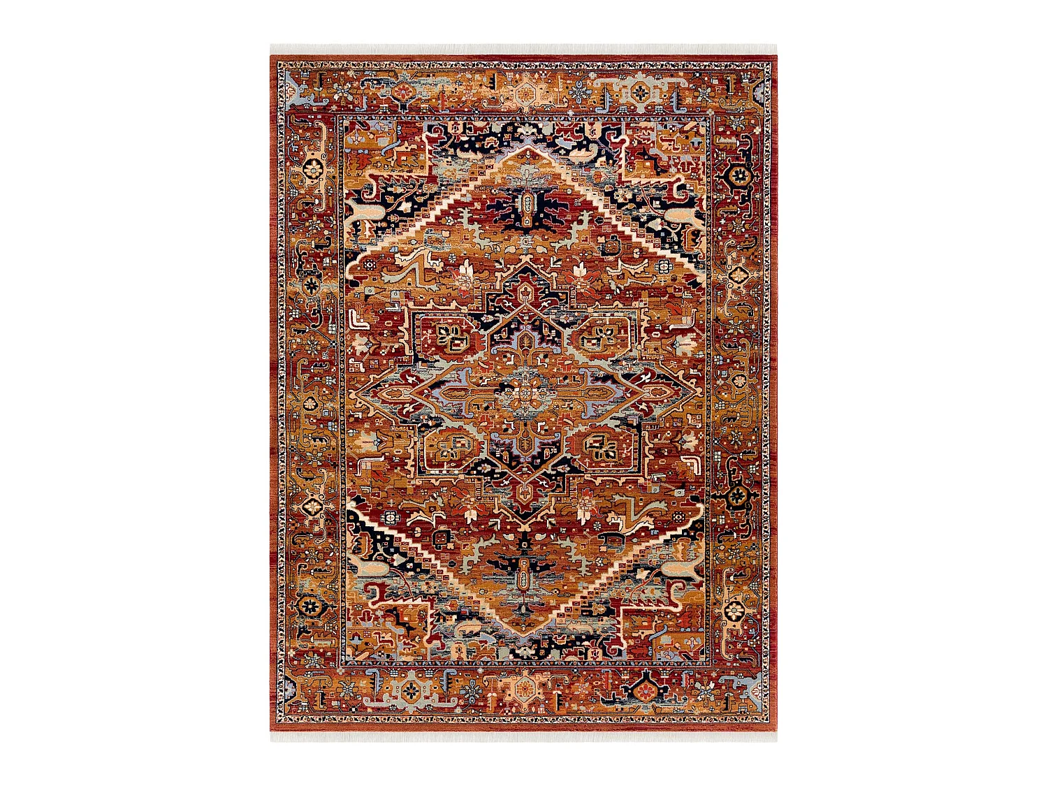 Tapis KESHAN franges, Ornement oriental 2886/53588 bordeaux  200x290 cm