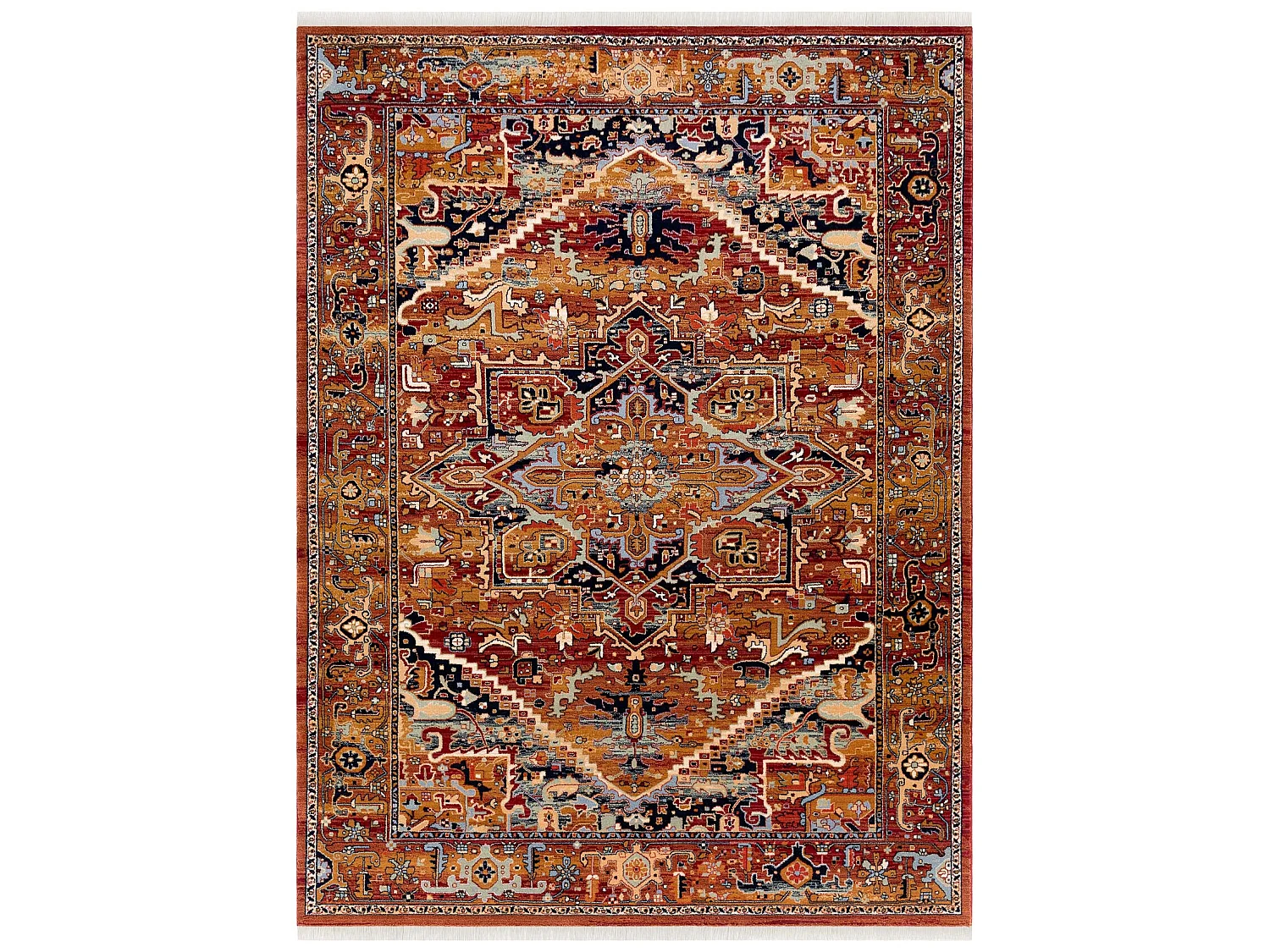 Tapis KESHAN franges, Ornement oriental 2886/53588 bordeaux  200x290 cm