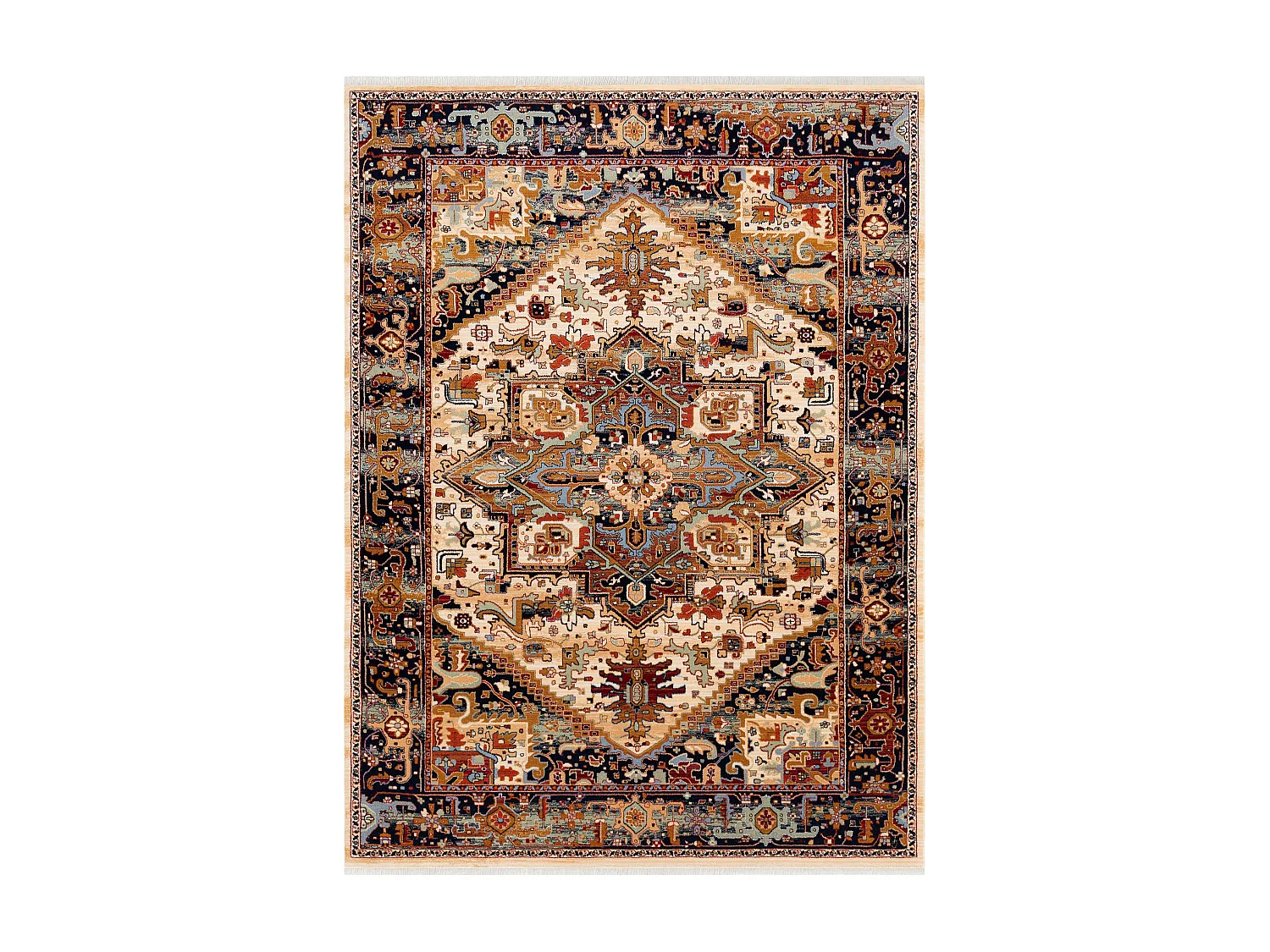 Tapis KESHAN franges, Ornement oriental 2886/53555 beige / bordeaux  200x290 cm