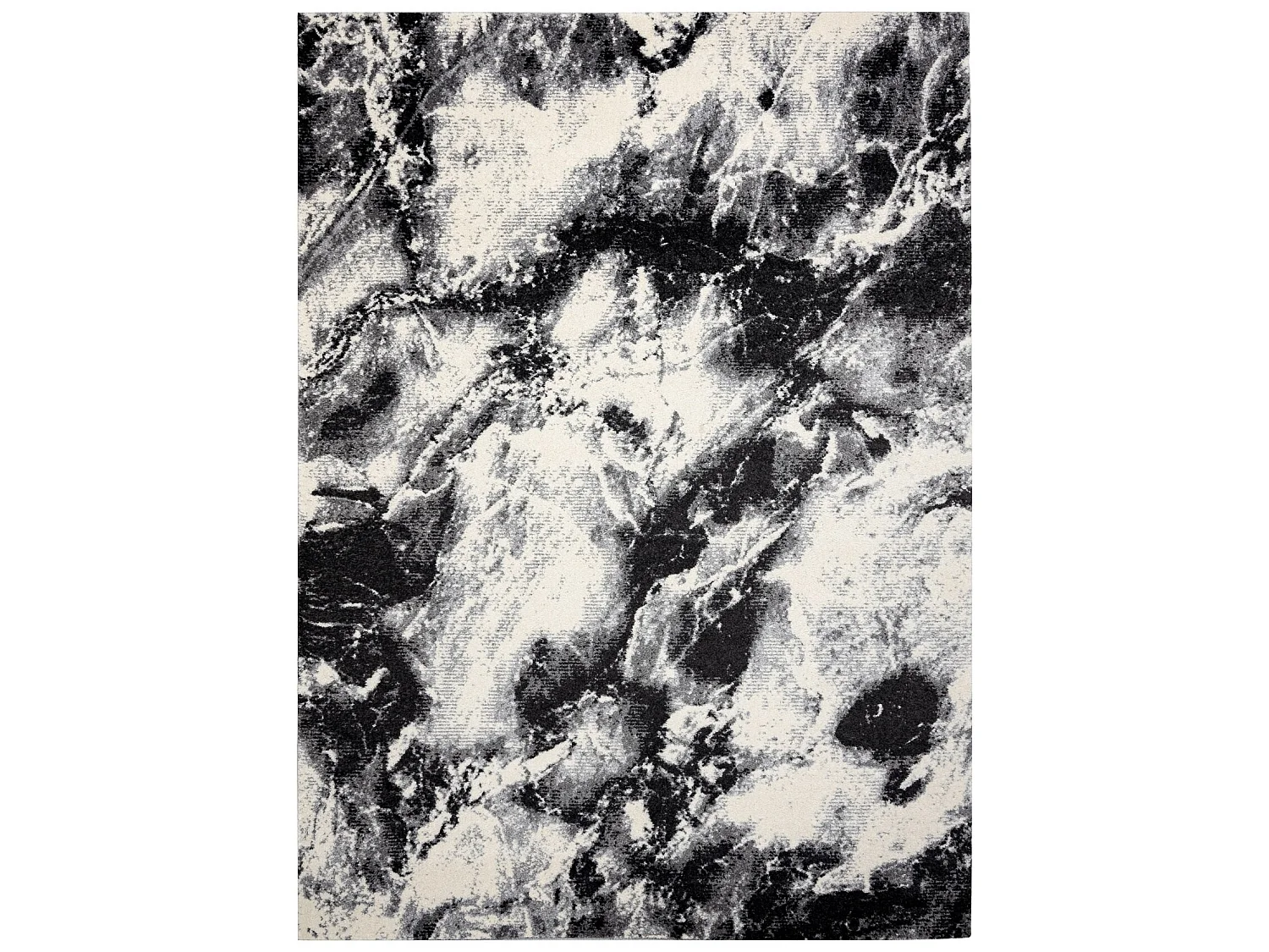 Teppich KAKE 25817657 Marmor modern schwarz / weiß 80x150 cm