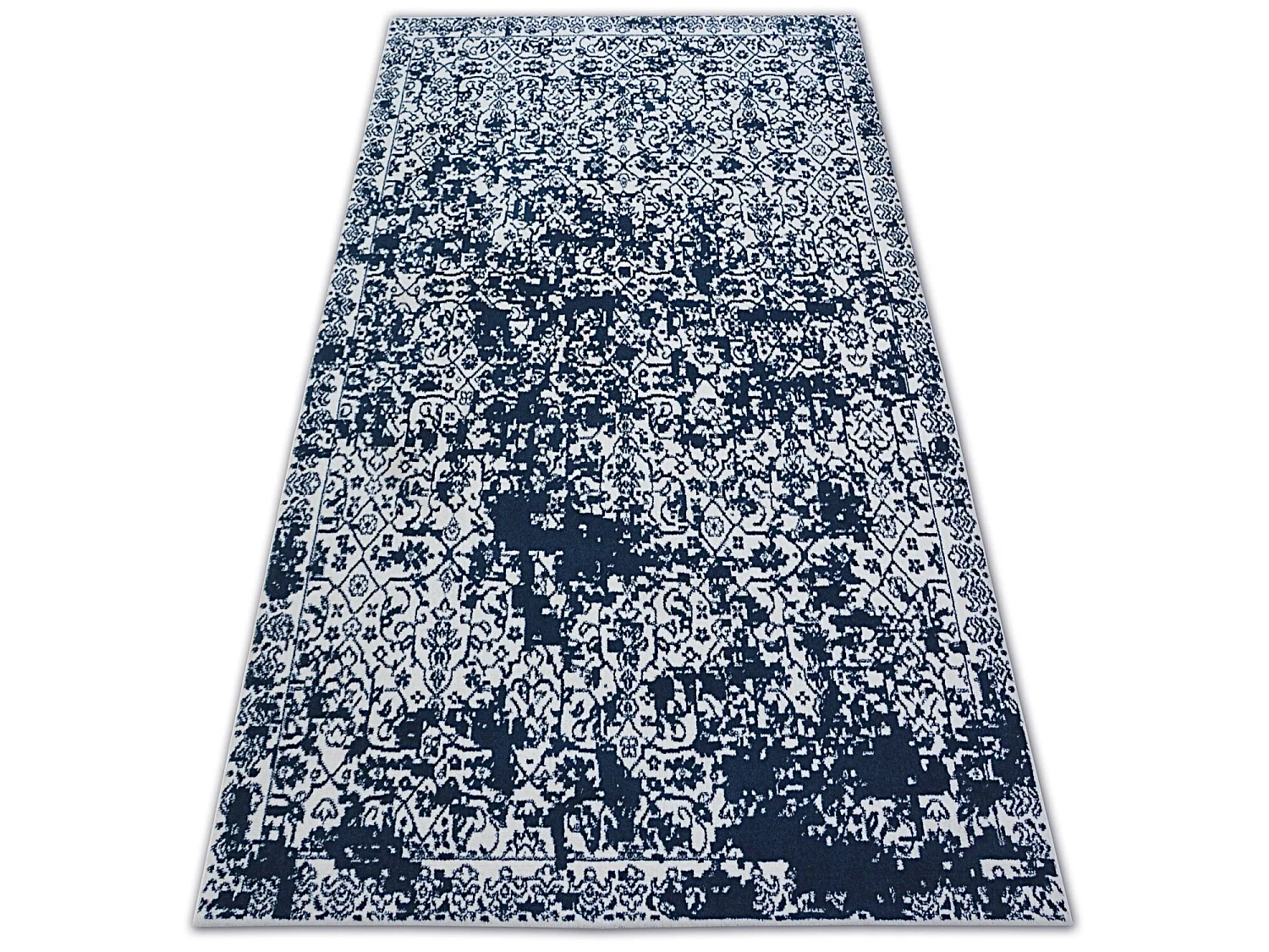 Tapijt SENSE Micro 81260 - Vintage wit/blauw 160x230 cm