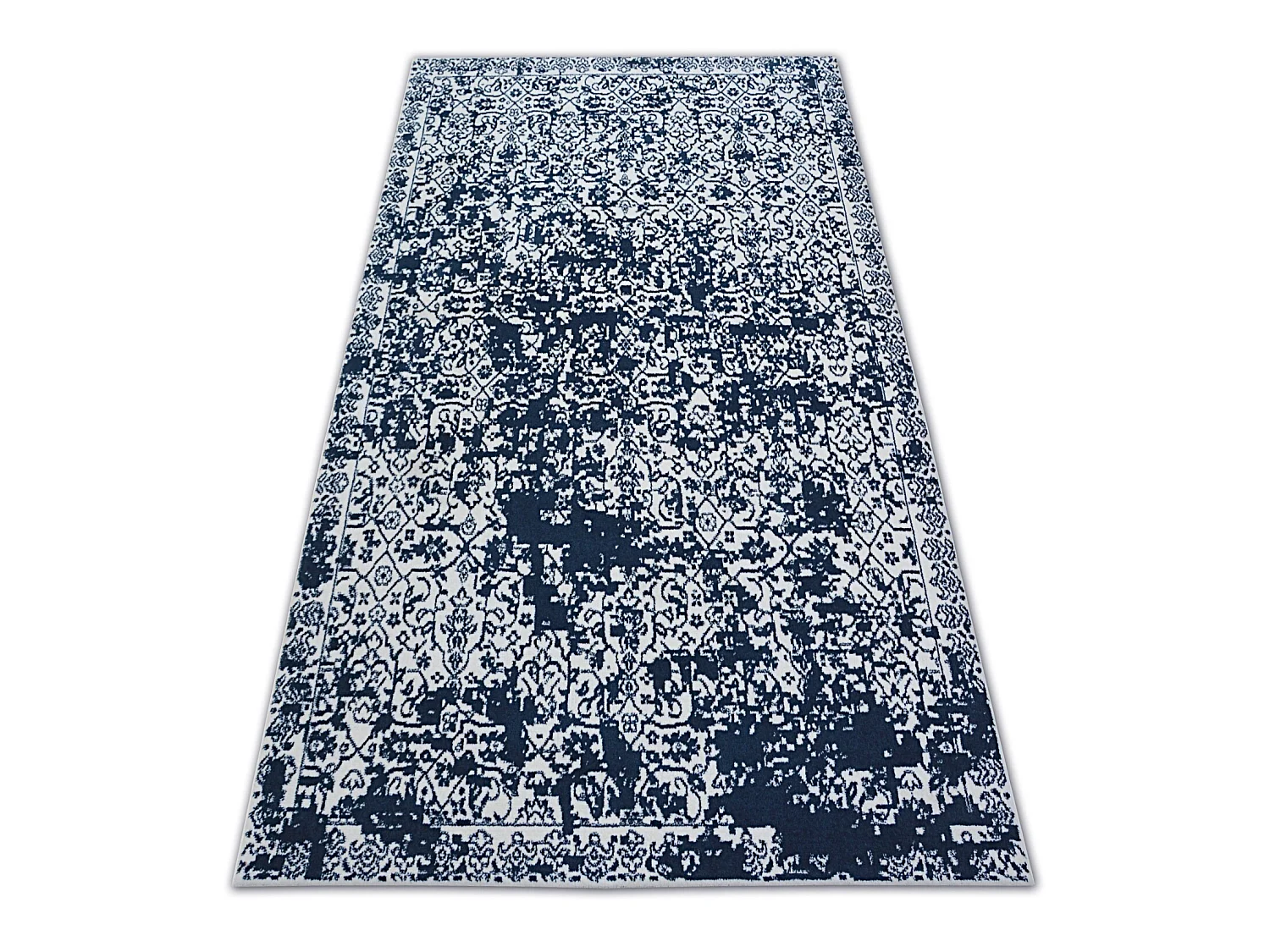 Tapijt SENSE Micro 81260 - Vintage wit/blauw 160x230 cm